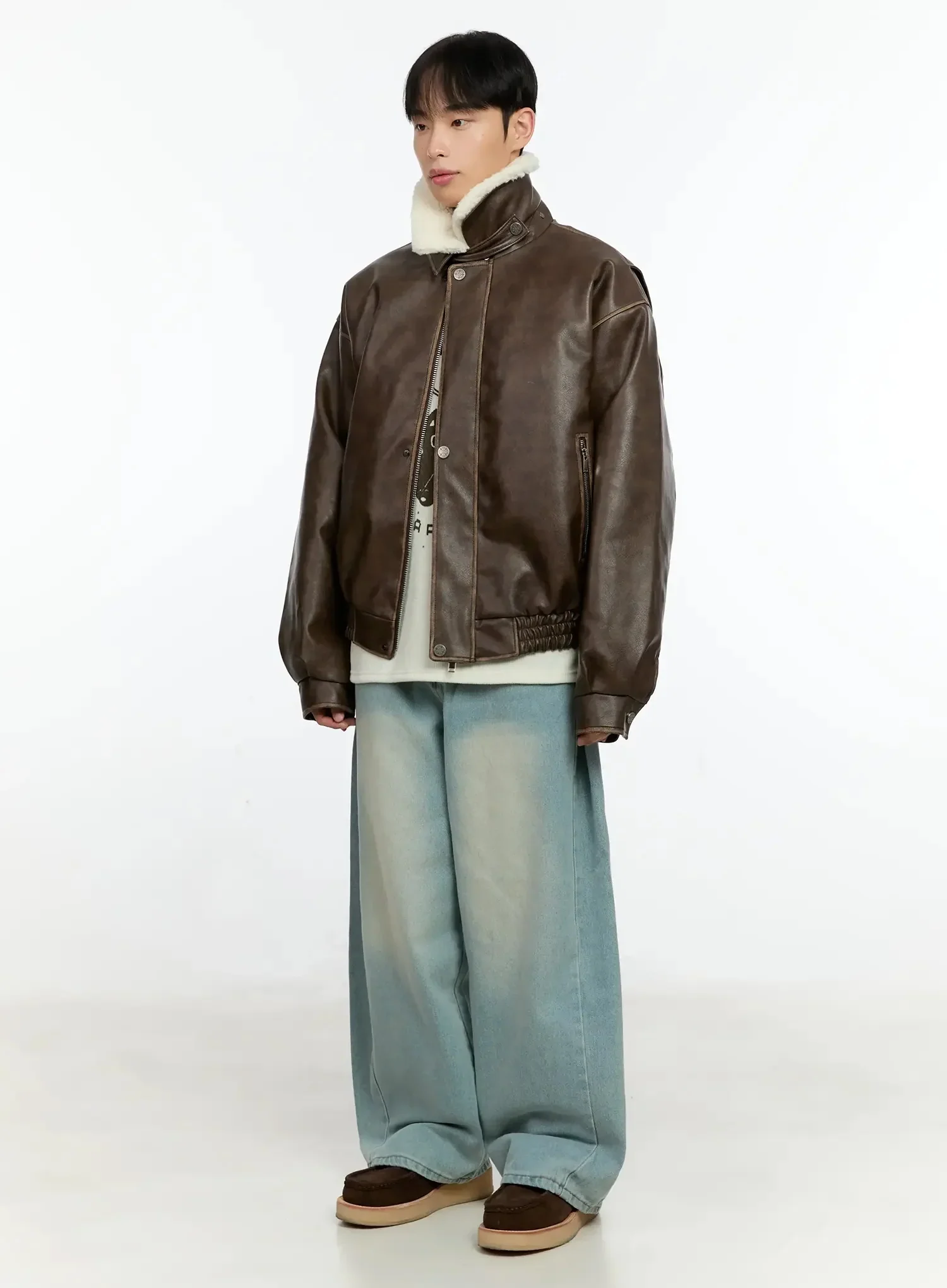 Men's Vintage Faux-Leather Mustang Jacket IN525 - Image 5