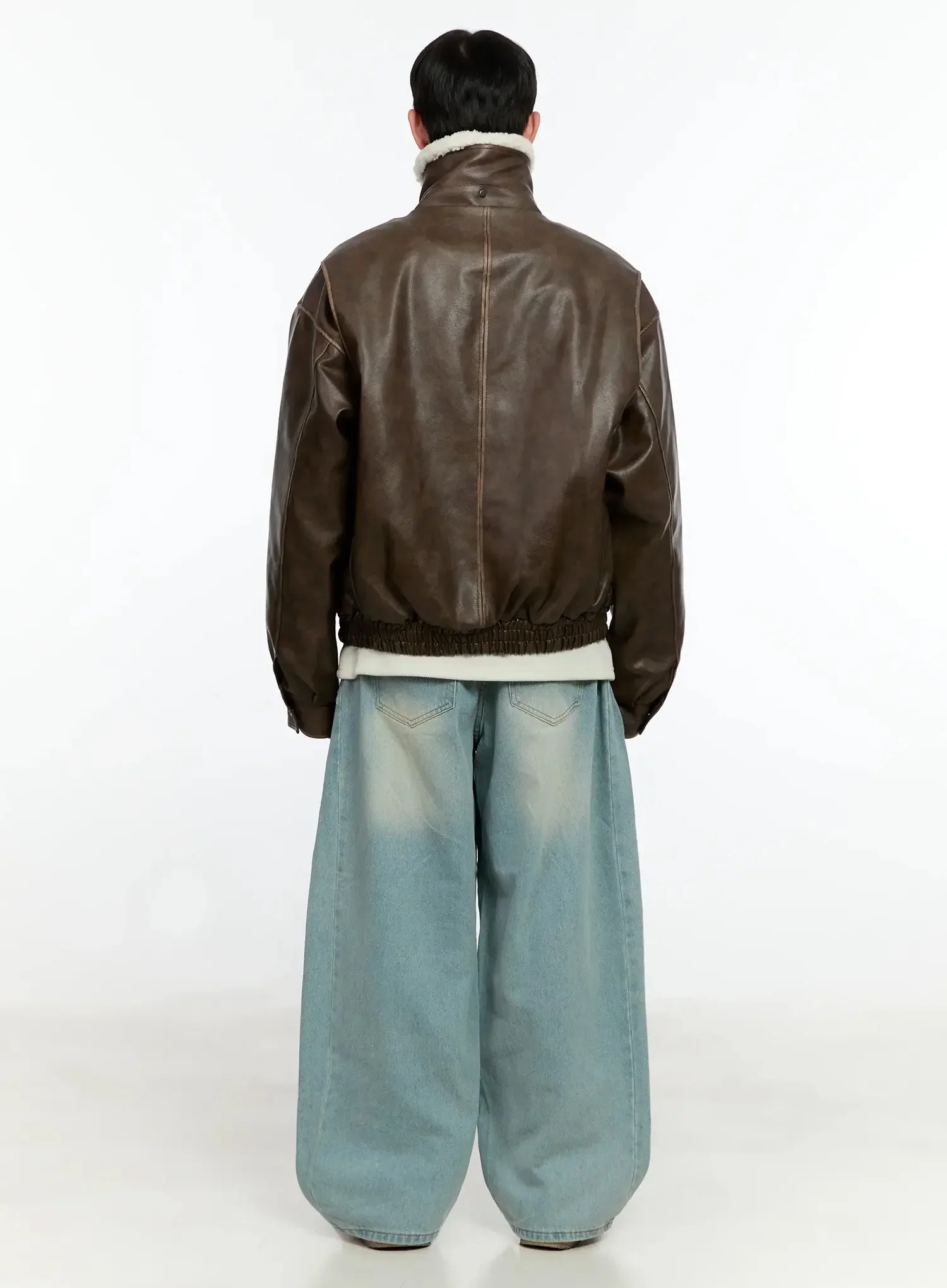 Men's Vintage Faux-Leather Mustang Jacket IN525 - Image 7