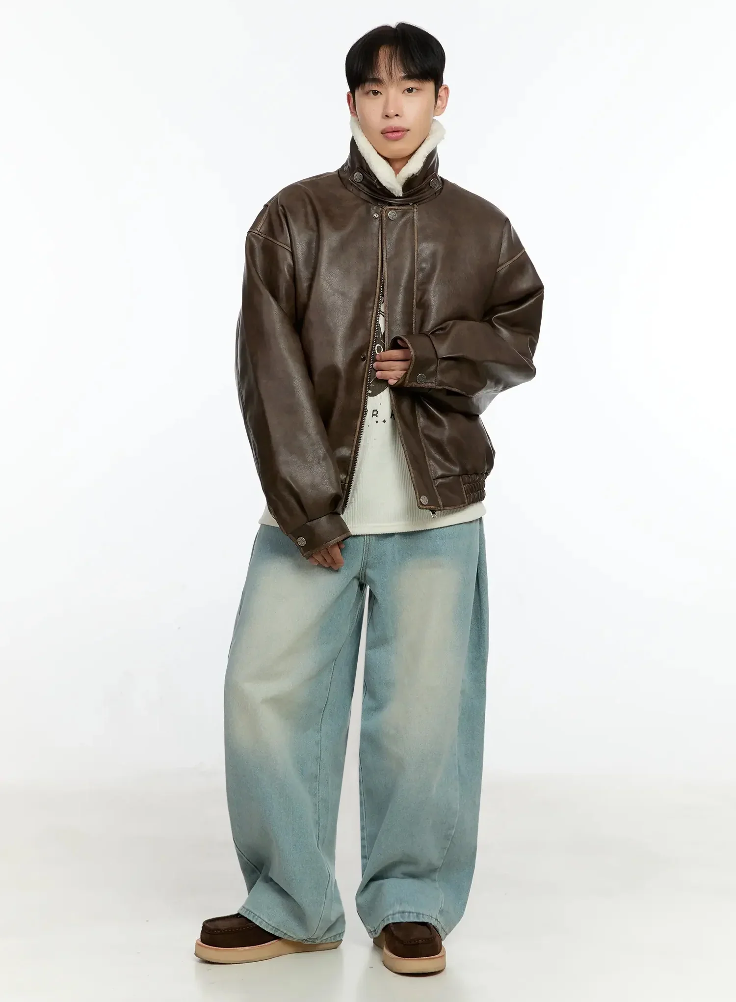 Men's Vintage Faux-Leather Mustang Jacket IN525 - Image 8
