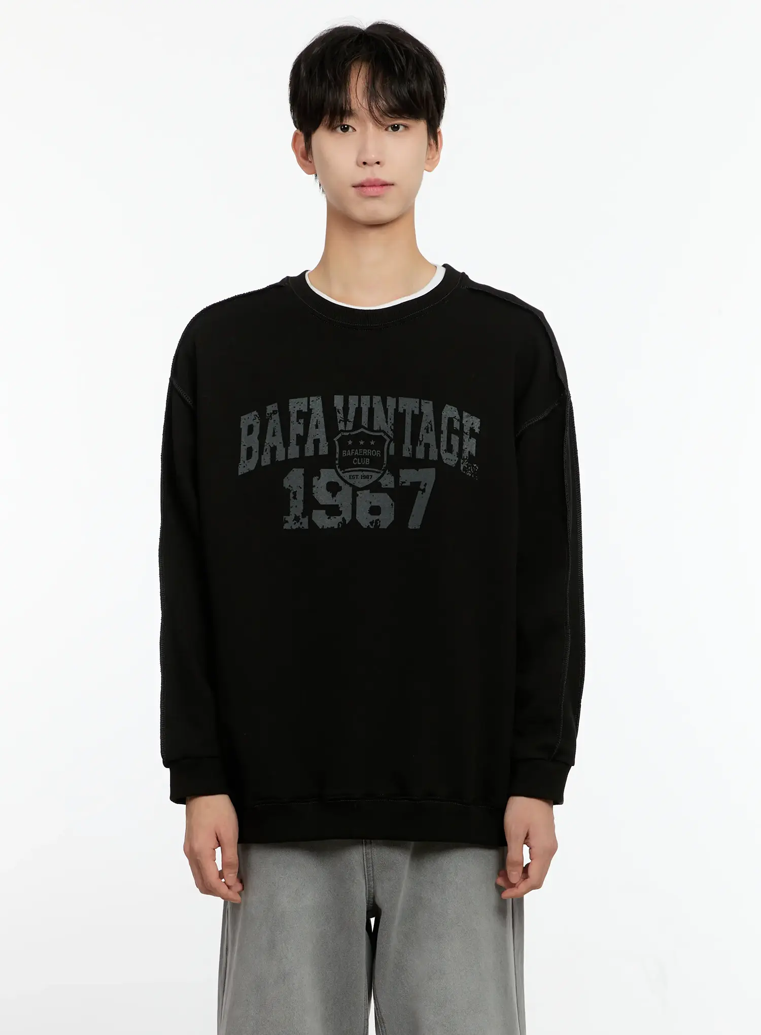 Men's Vintage Graphic Crewneck Sweatshirt IO531 - Image 10