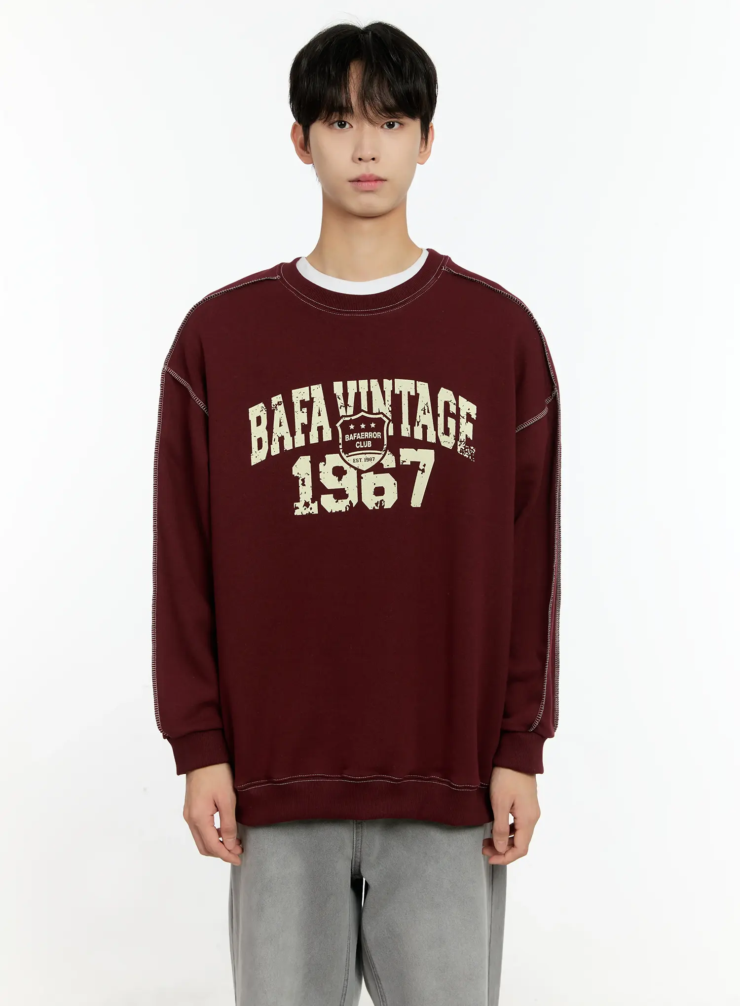Men's Vintage Graphic Crewneck Sweatshirt IO531 - Image 14