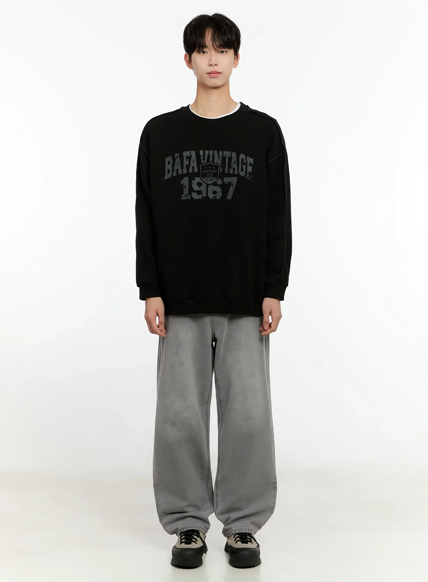 Men's Vintage Graphic Crewneck Sweatshirt IO531 - Image 3