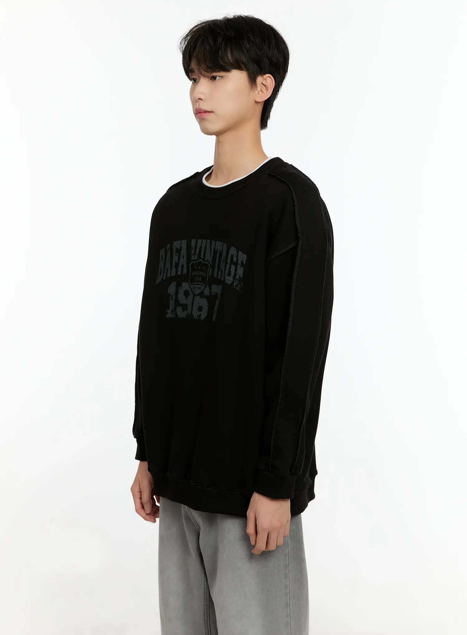 Men's Vintage Graphic Crewneck Sweatshirt IO531 - Image 4