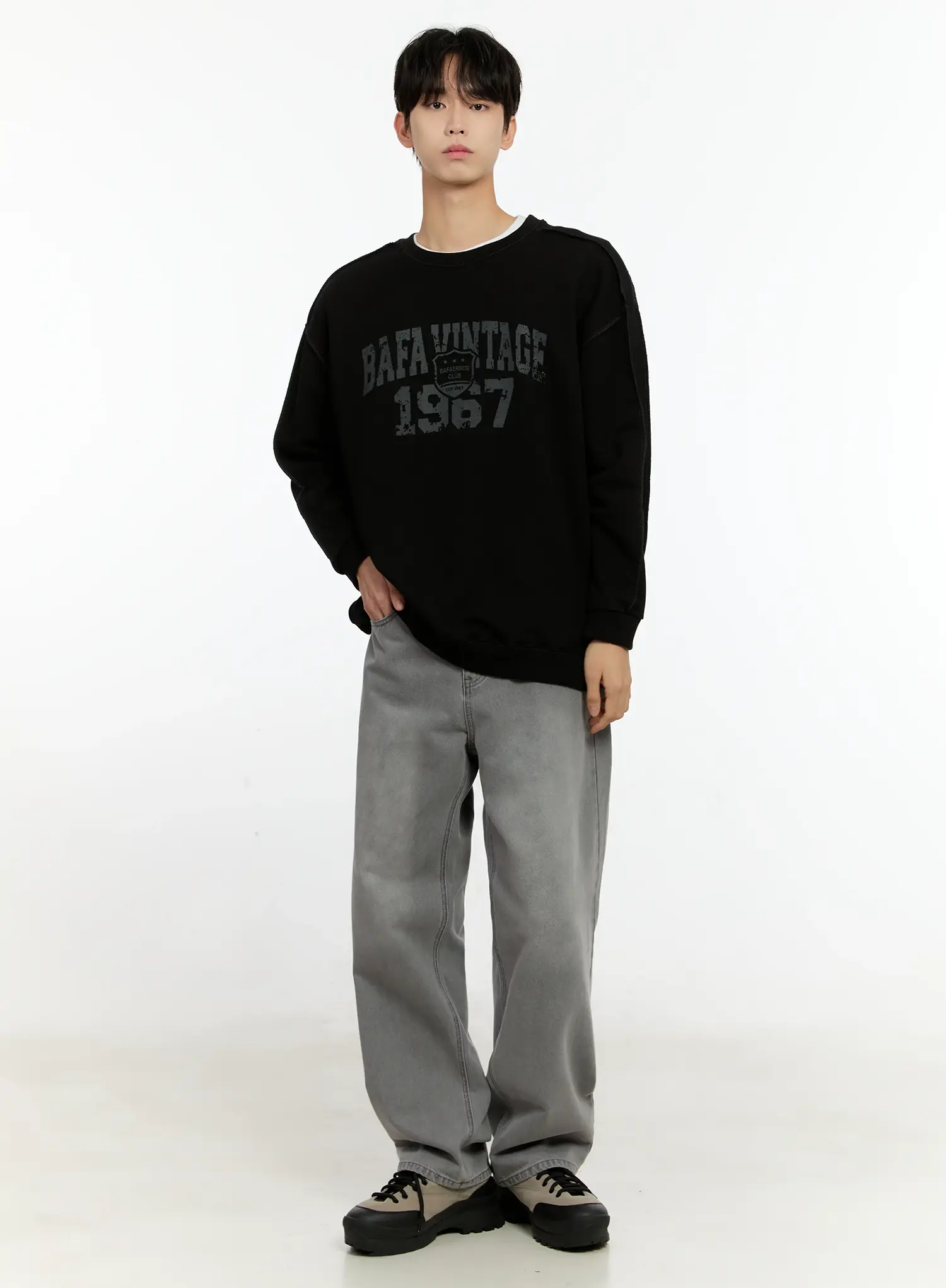 Men's Vintage Graphic Crewneck Sweatshirt IO531 - Image 8