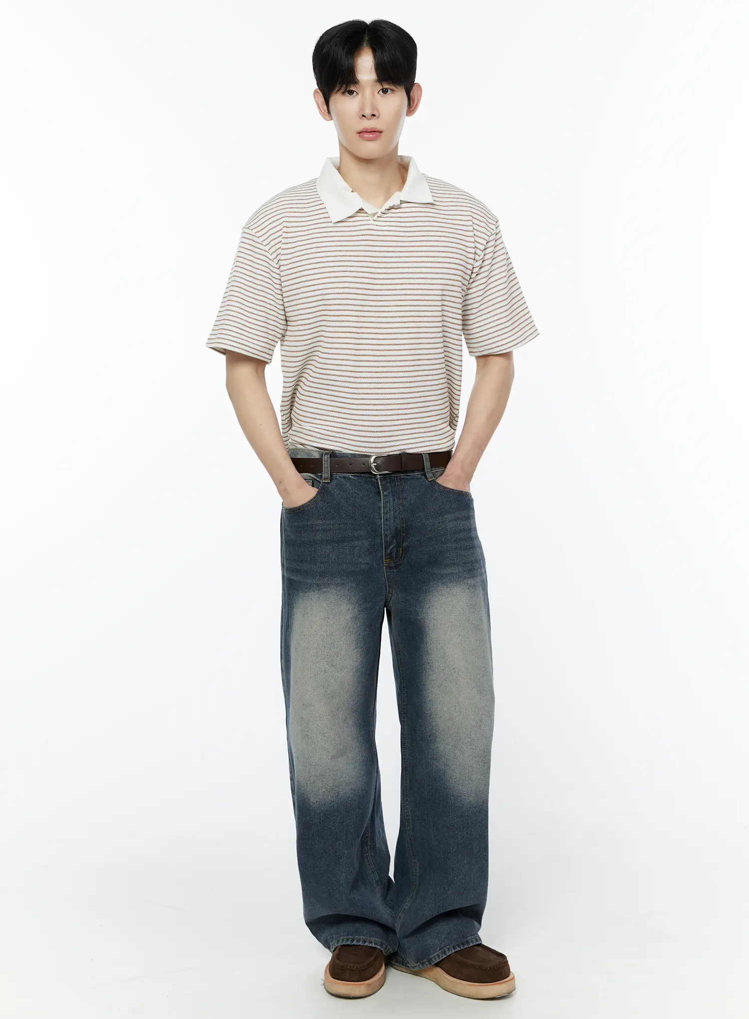 Men's Vintage Wash Jeans IA530 - Image 4