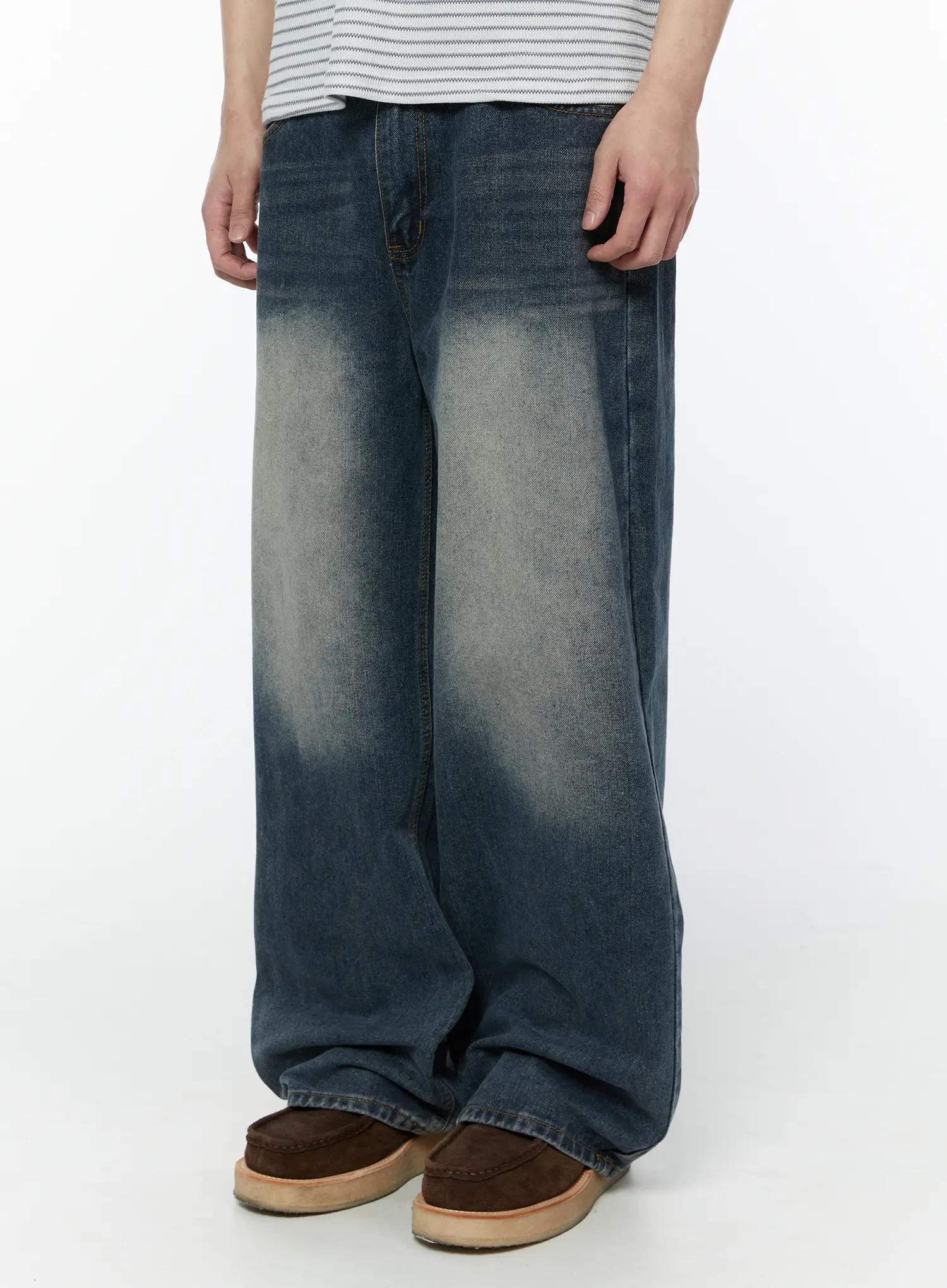Men's Vintage Wash Jeans IA530 - Image 6