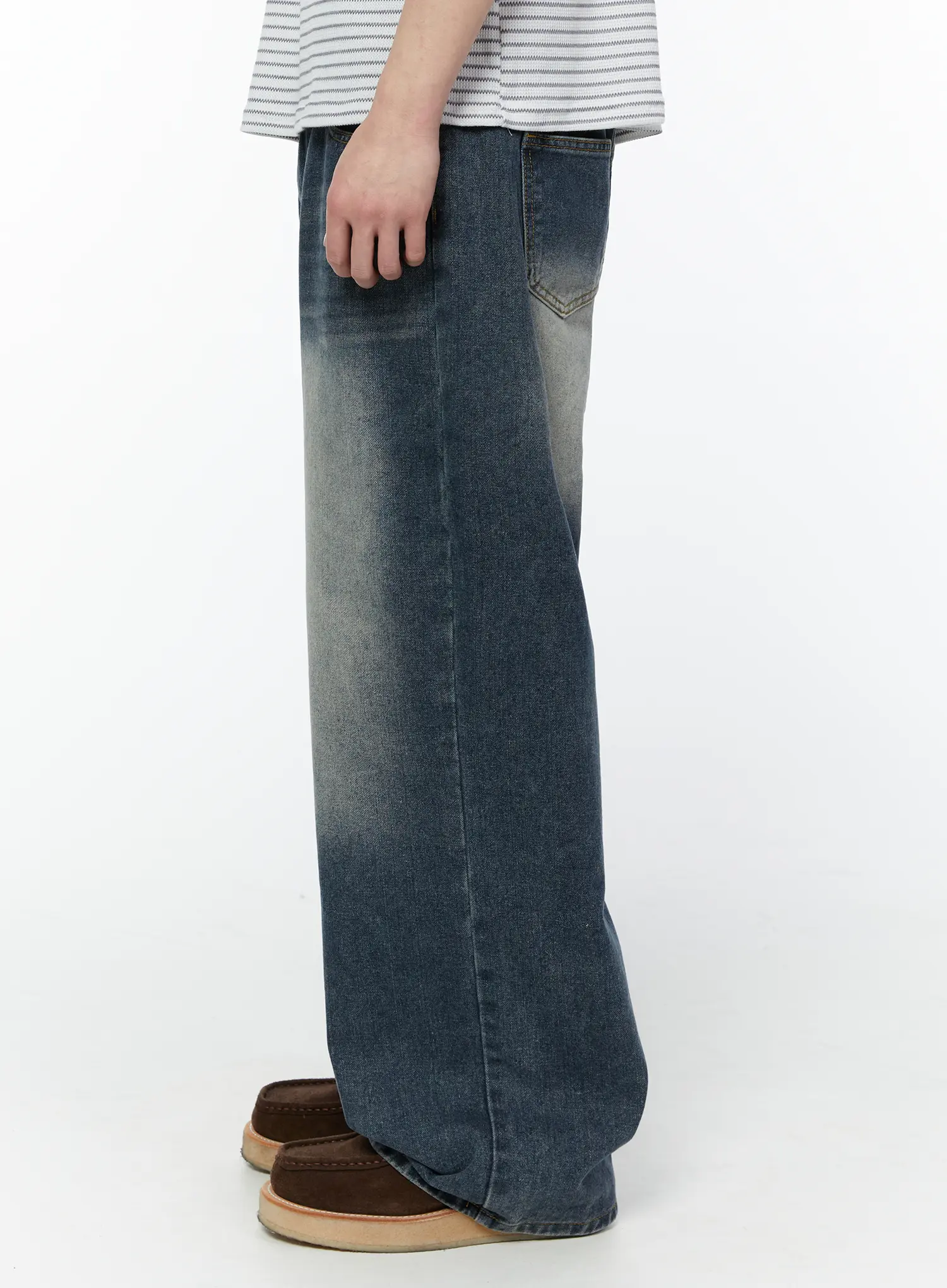 Men's Vintage Wash Jeans IA530 - Image 7