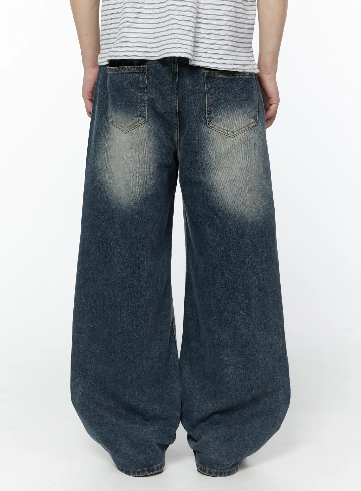 Men's Vintage Wash Jeans IA530 - Image 8