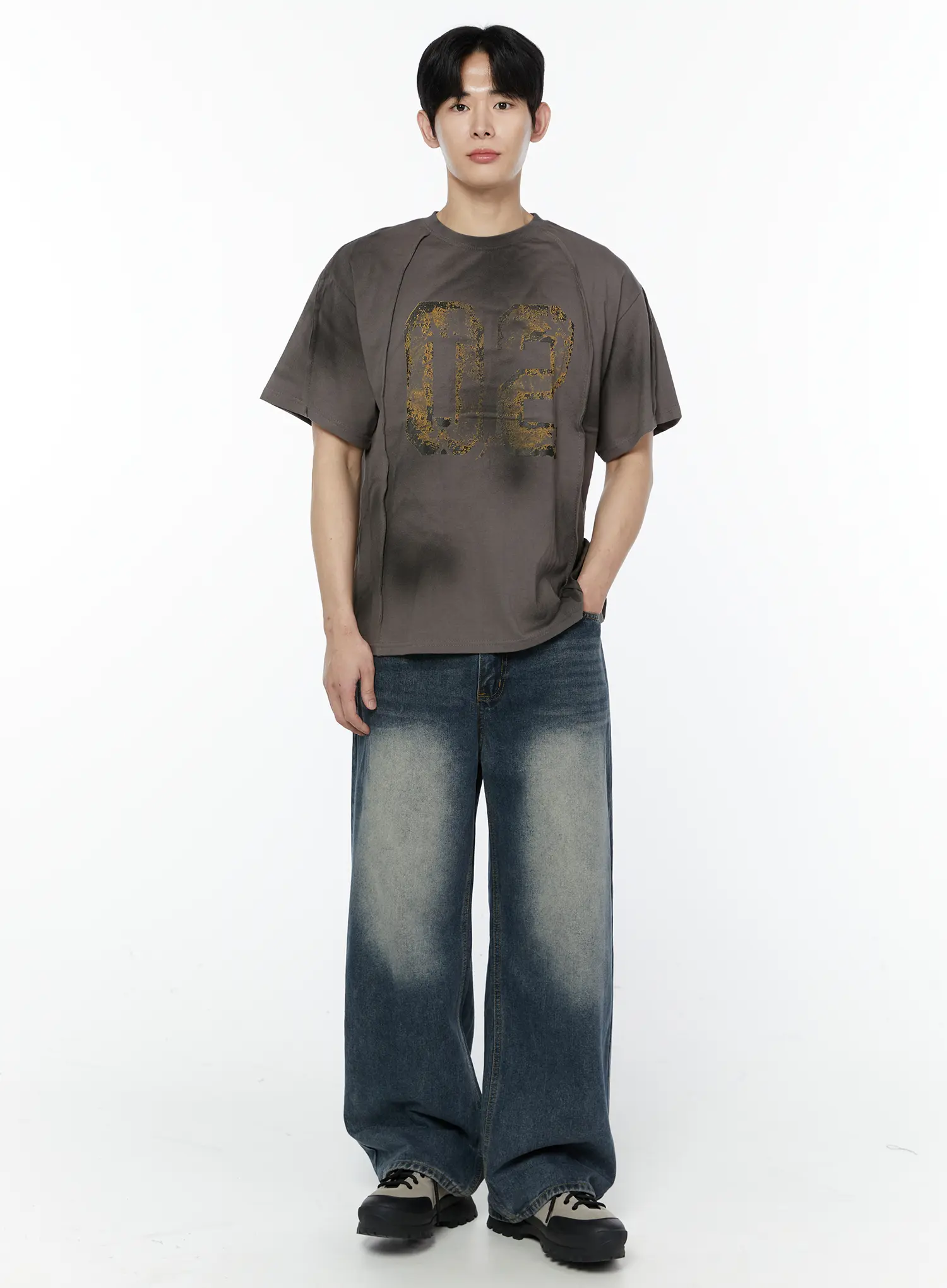 Men's Vintage Wash Jeans IA530 - Image 9