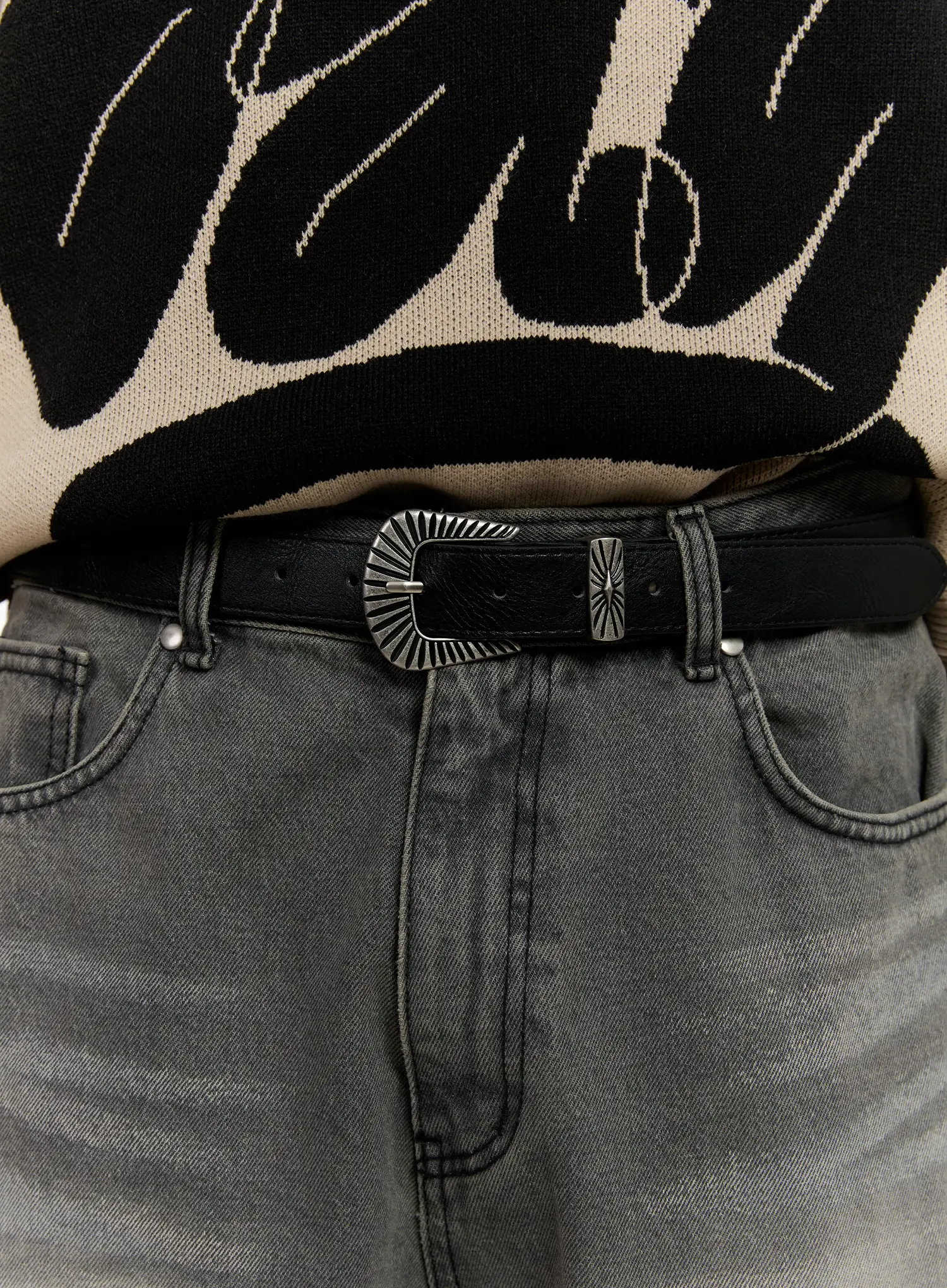 Men's Vintage Western Buckle Belt IS530