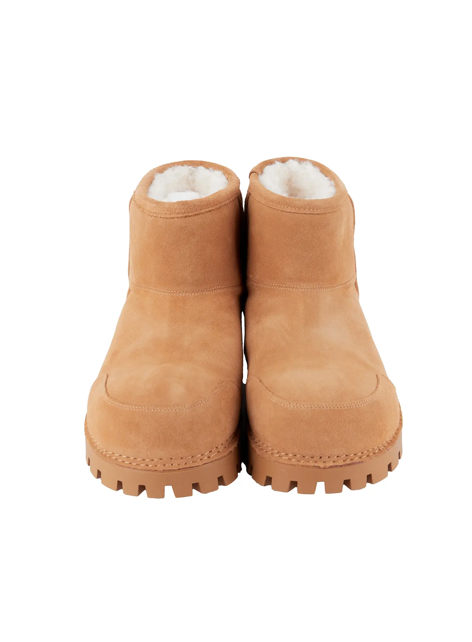 Men's Warm Beige Shearling Boots ID502 - Image 10