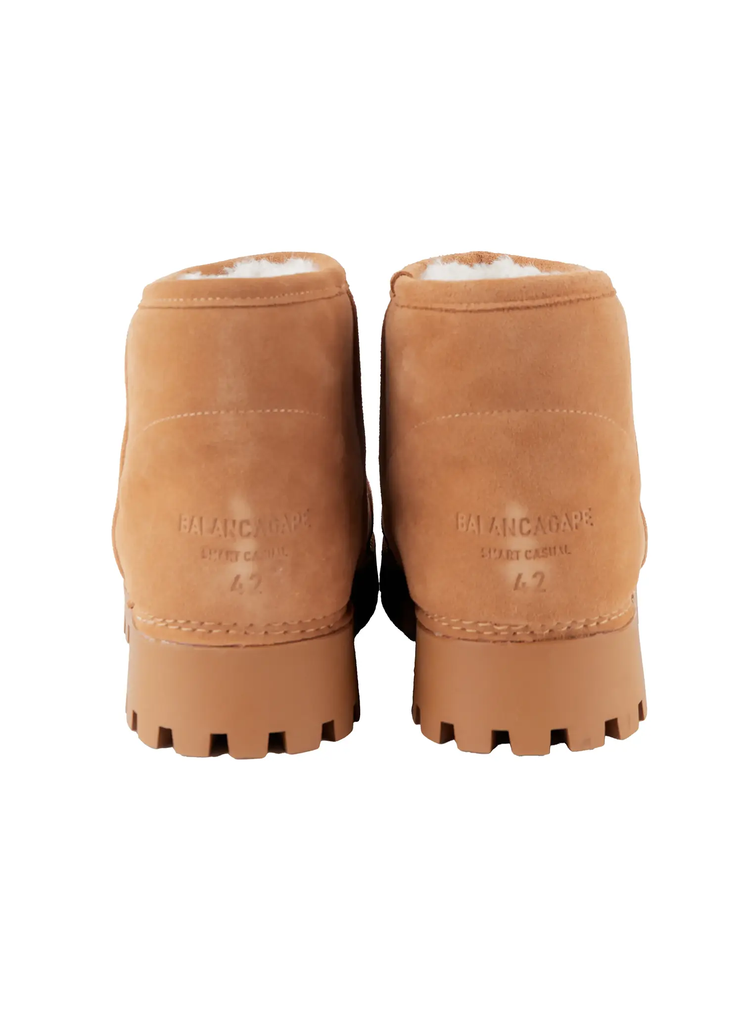 Men's Warm Beige Shearling Boots ID502 - Image 12