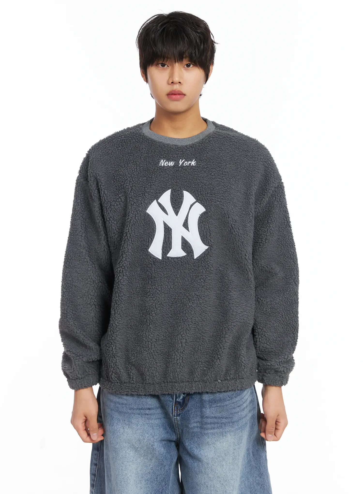 Men's Warm NY Graphic Sweatshirt IJ512 - Image 12