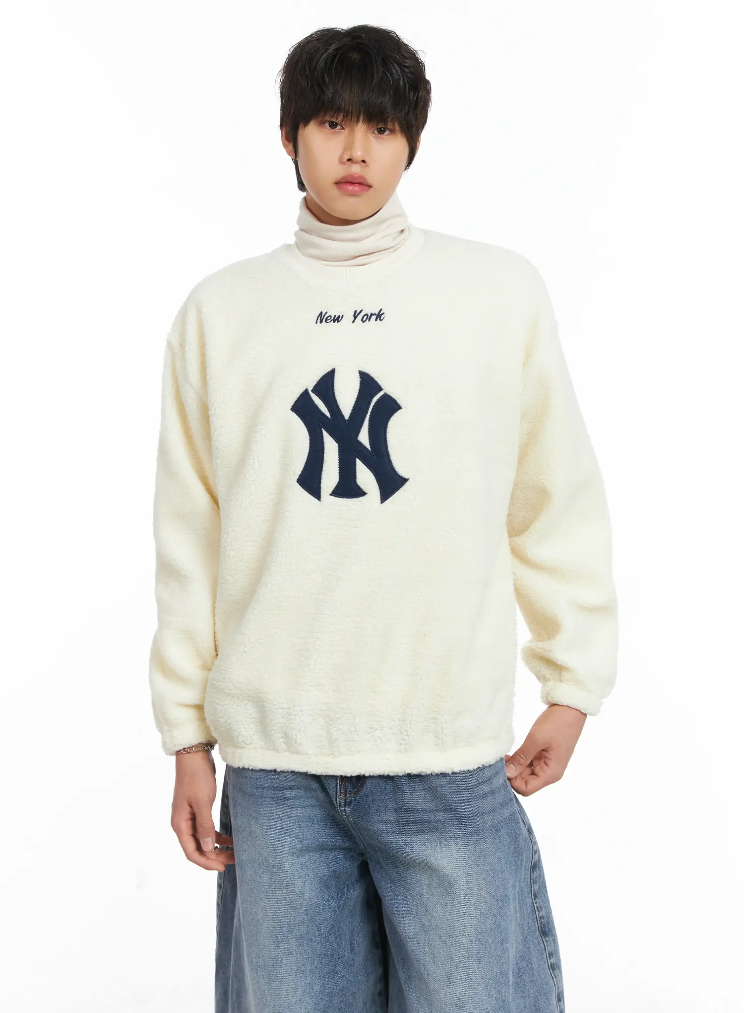 Men's Warm NY Graphic Sweatshirt IJ512 - Image 2