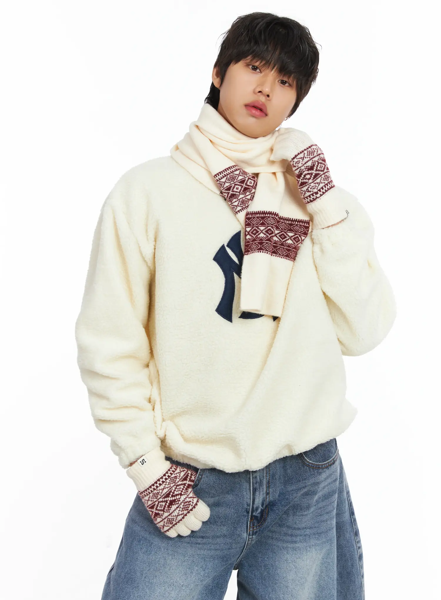 Men's Warm NY Graphic Sweatshirt IJ512 - Image 8