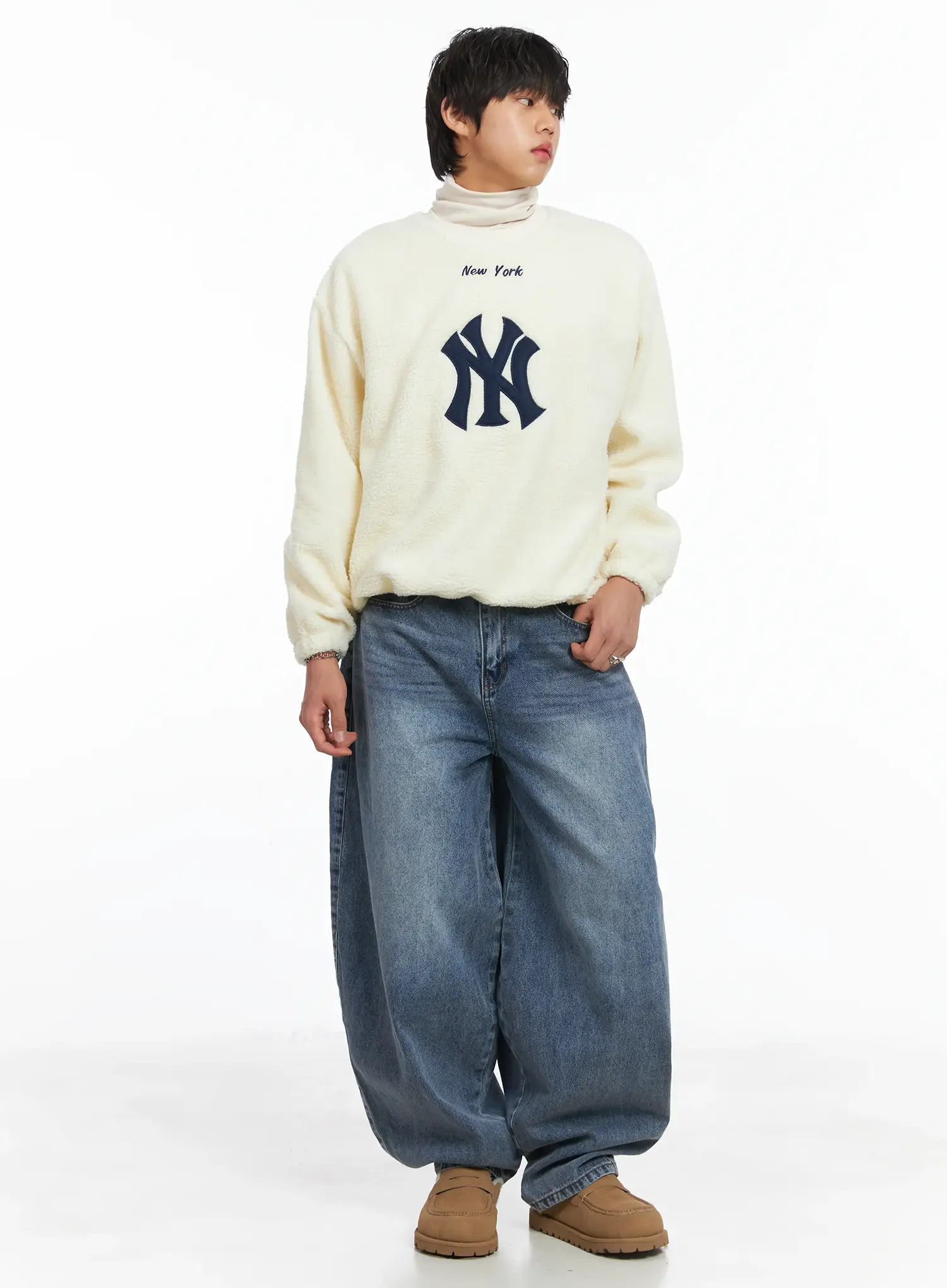 Men's Warm NY Graphic Sweatshirt IJ512 - Image 9