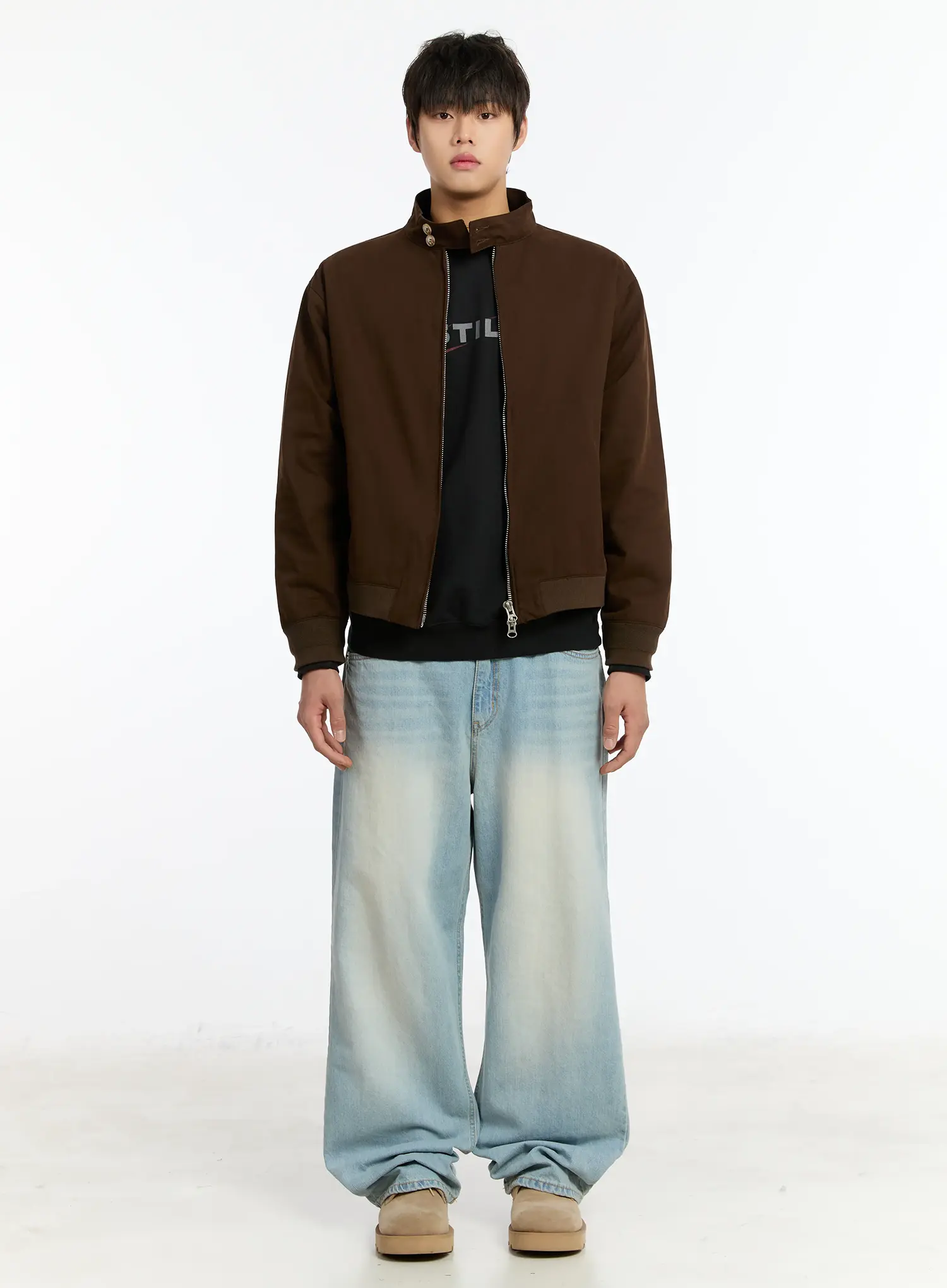 Men's Washed Baggy Jeans IM502 - Image 3