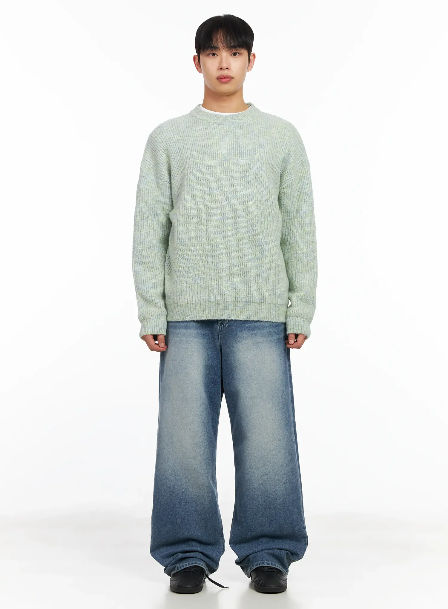 Men's Washed Baggy Jeans IM516 - Image 4