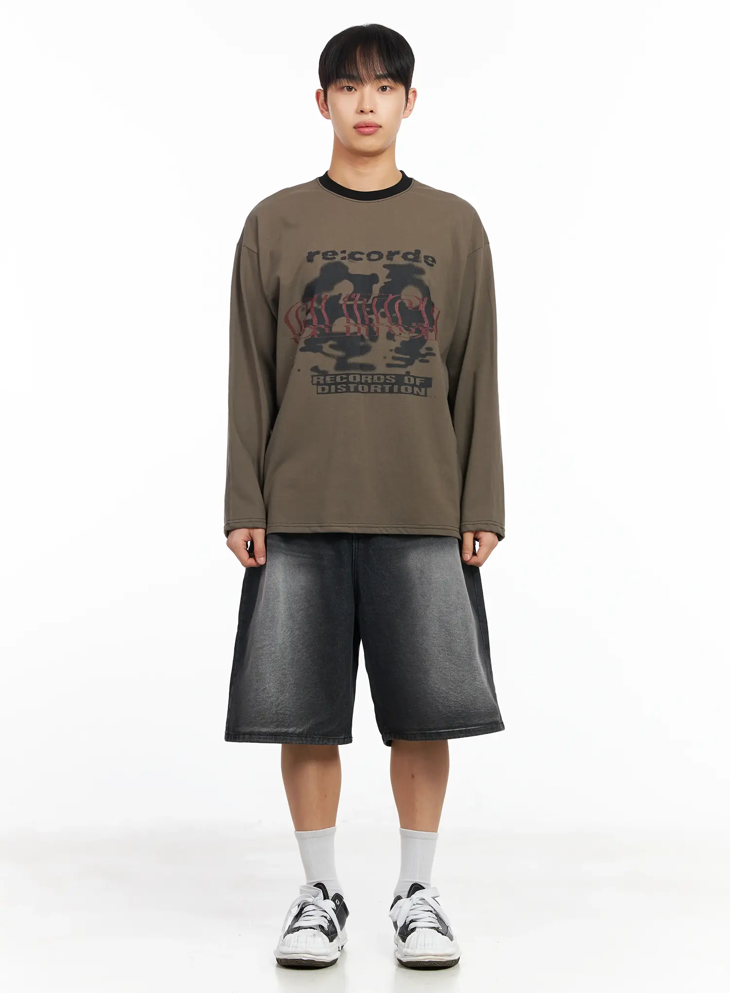 Men's Washed Bermuda Jeans IM516 - Image 5