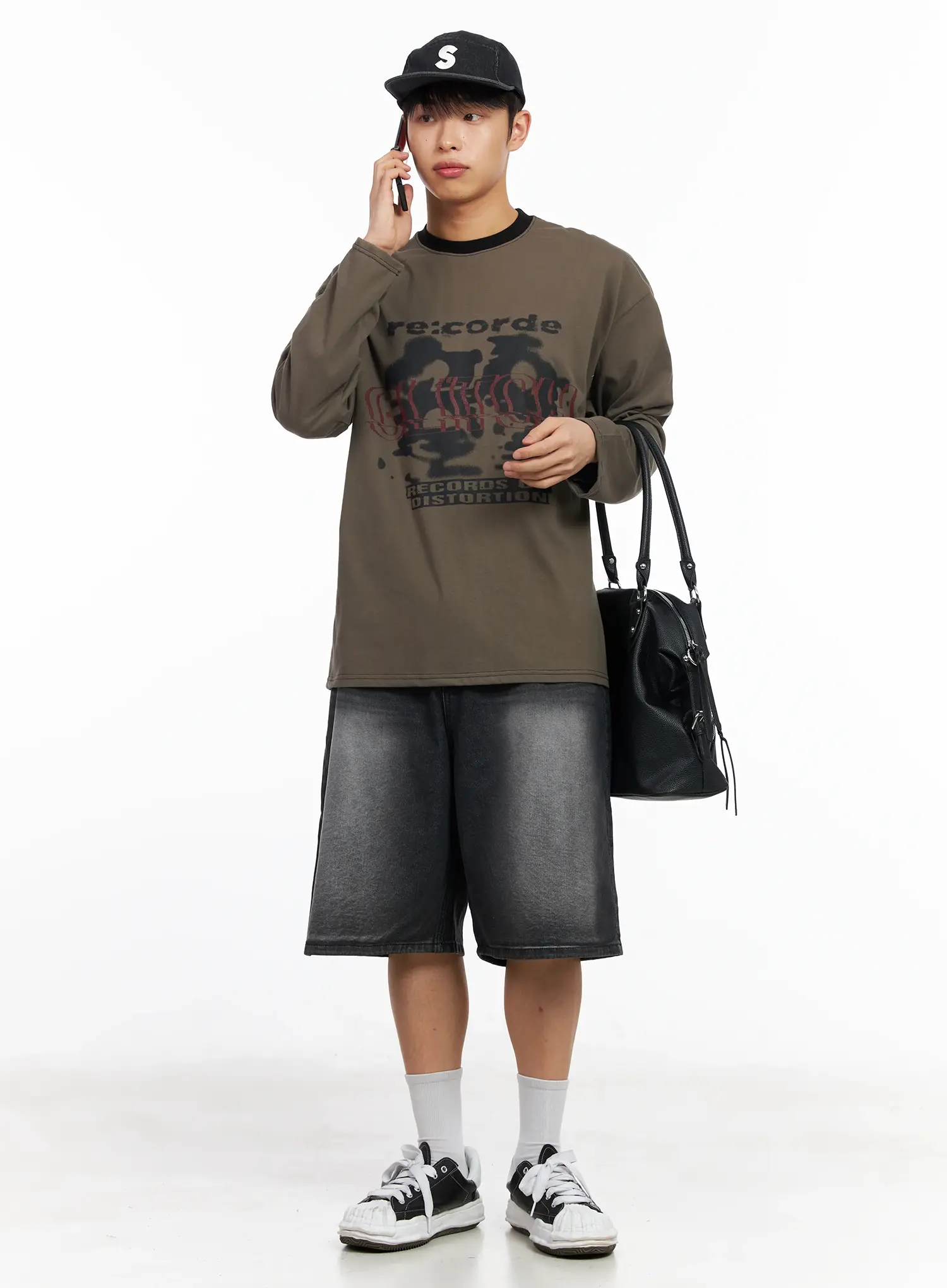 Men's Washed Bermuda Jeans IM516 - Image 9