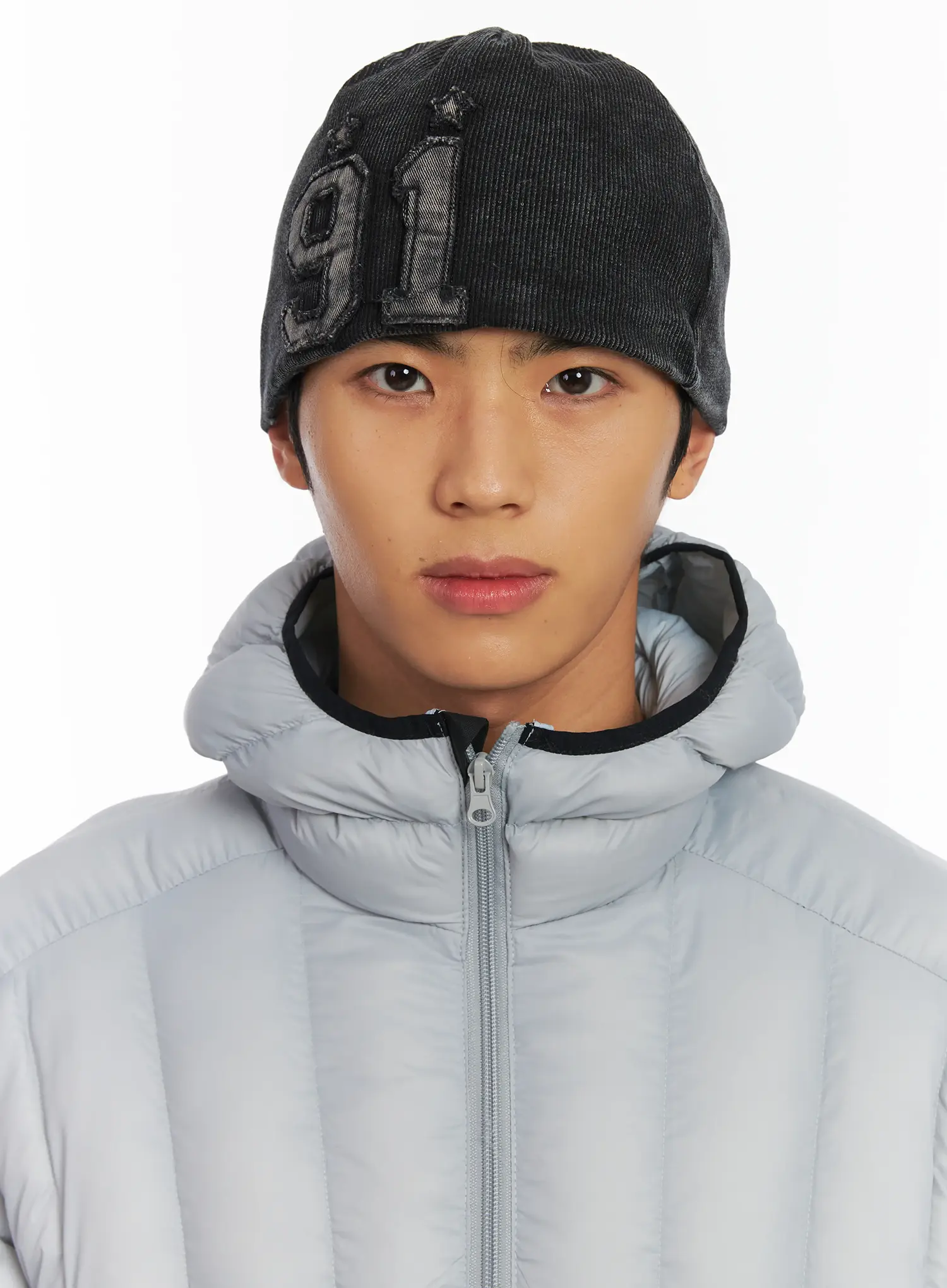 Men's Washed Denim Ribbed Beanie ID511 - Image 3