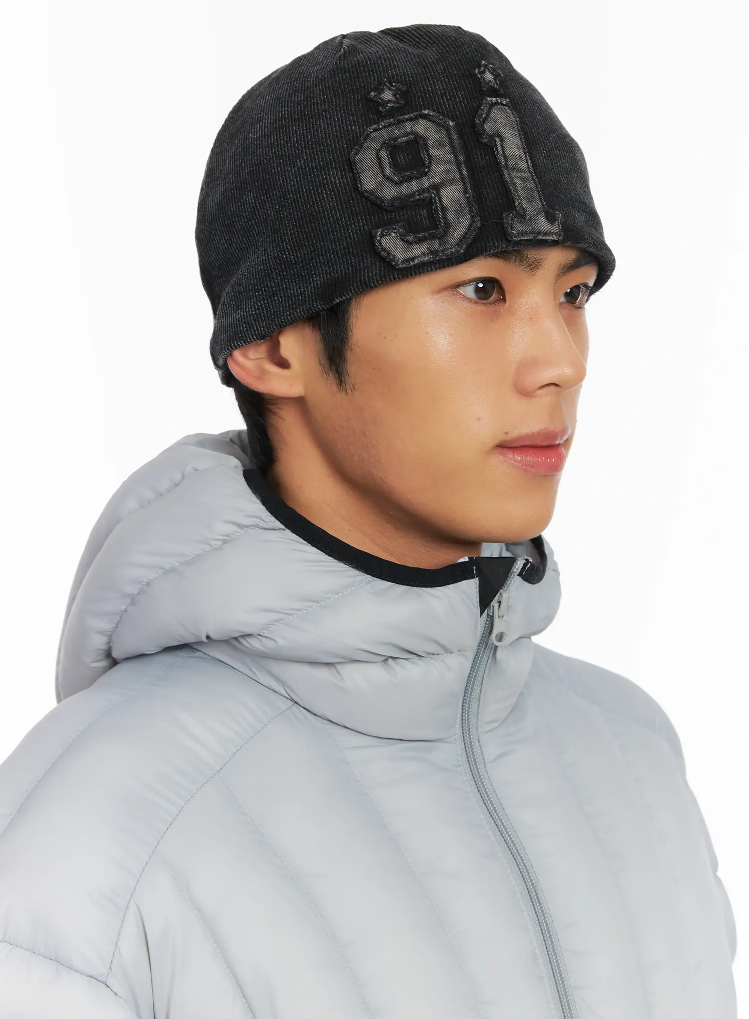 Men's Washed Denim Ribbed Beanie ID511 - Image 4