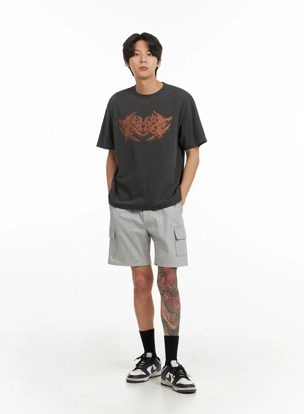 Men's Washed Graphic T-Shirt IY416 - Image 3