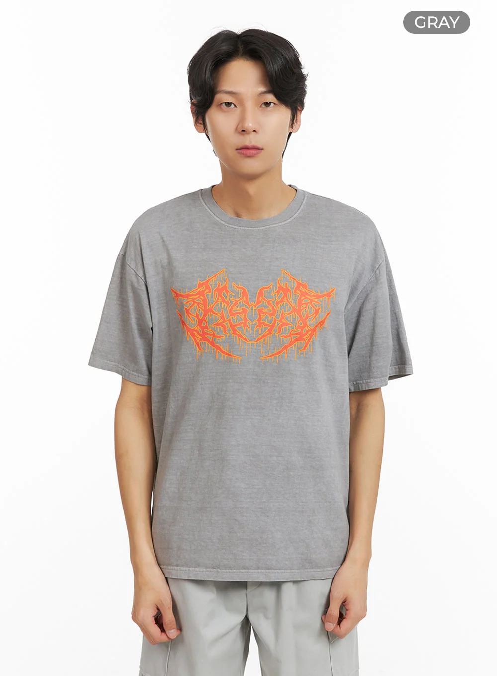 Men's Washed Graphic T-Shirt IY416 - Image 9
