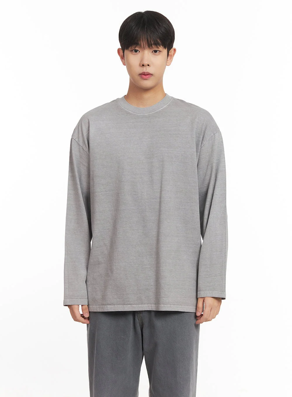 Men's Washed Long-Sleeve T-Shirt IM527 - Image 12