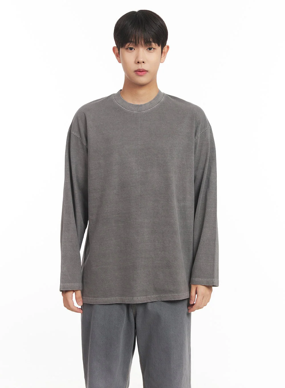 Men's Washed Long-Sleeve T-Shirt IM527 - Image 15
