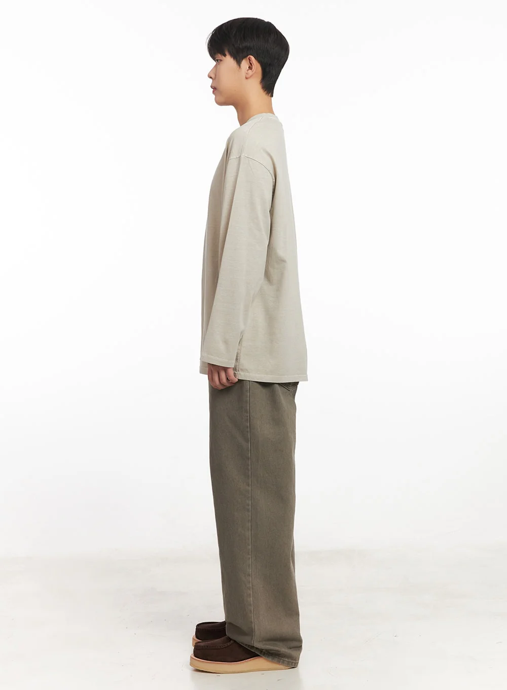 Men's Washed Long-Sleeve T-Shirt IM527 - Image 7