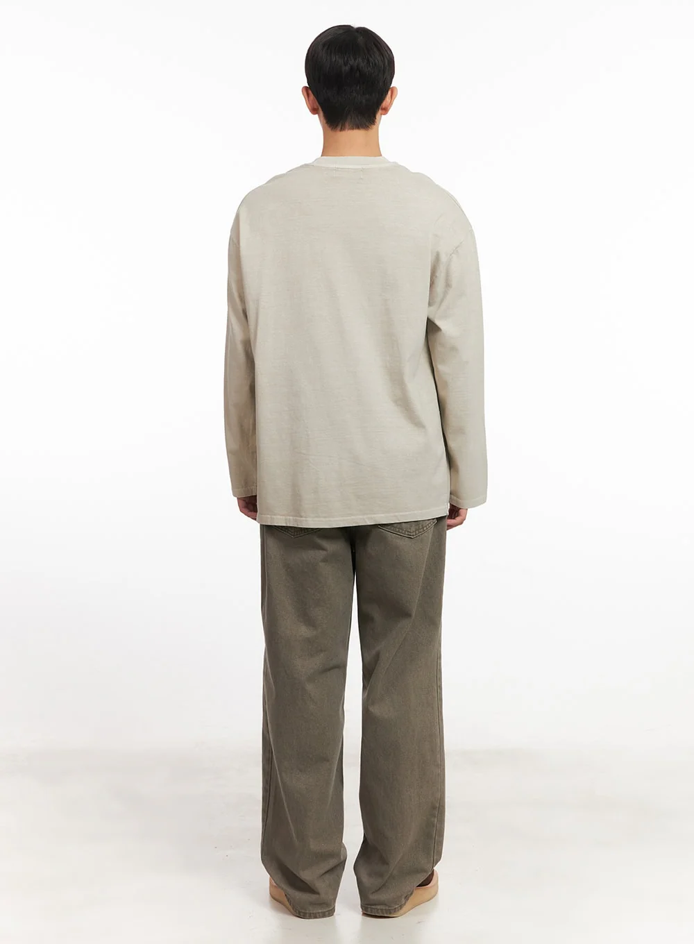 Men's Washed Long-Sleeve T-Shirt IM527 - Image 8