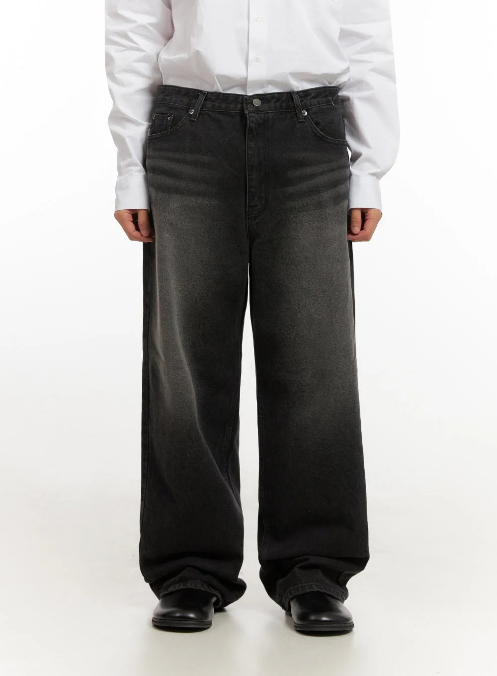Men's Washed Relaxed-Fit Jeans ID406 - Image 2