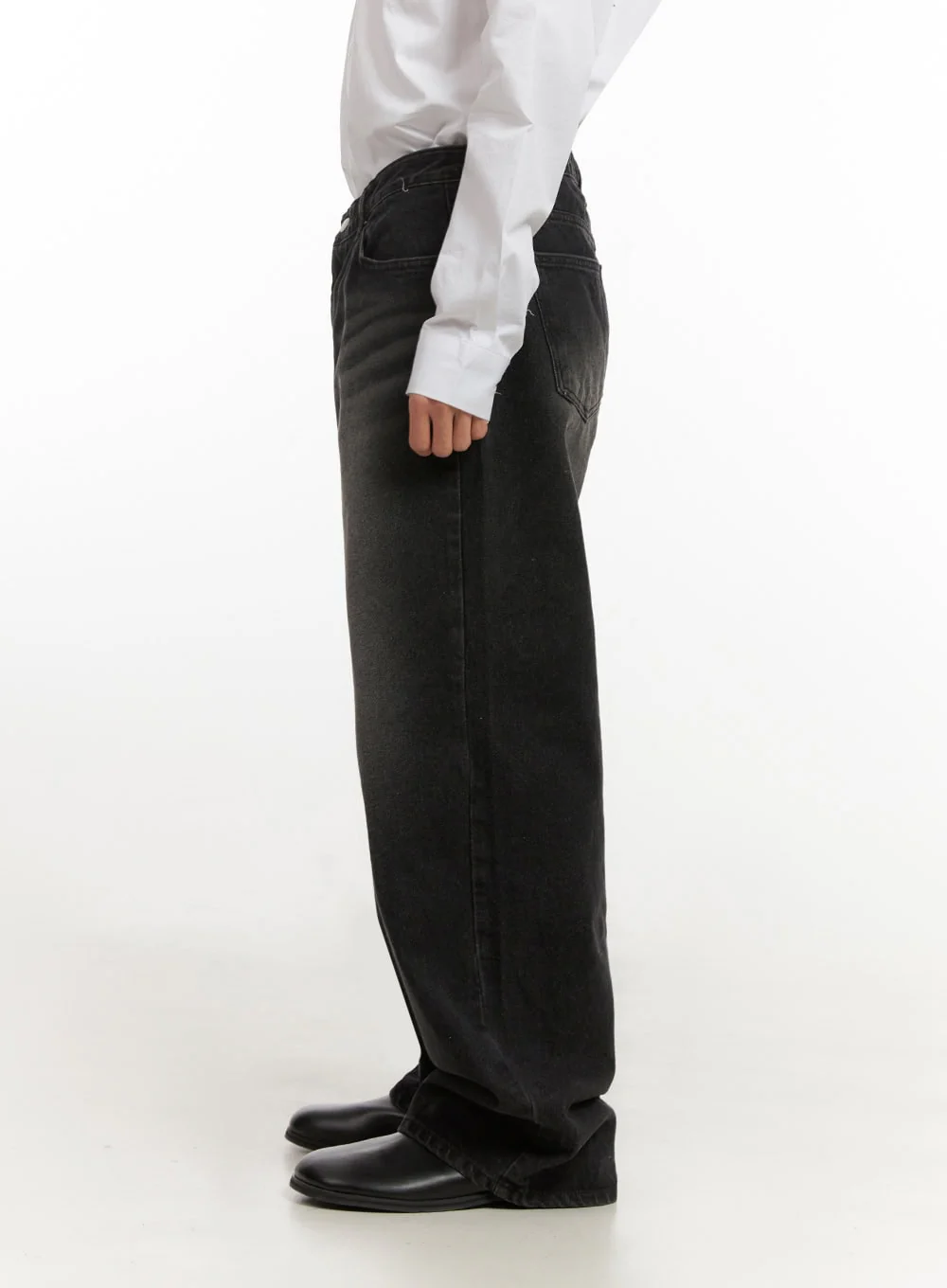 Men's Washed Relaxed-Fit Jeans ID406 - Image 4