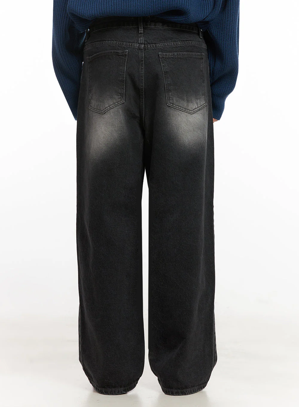 Men's Washed Relaxed-Fit Jeans IJ517 - Image 6