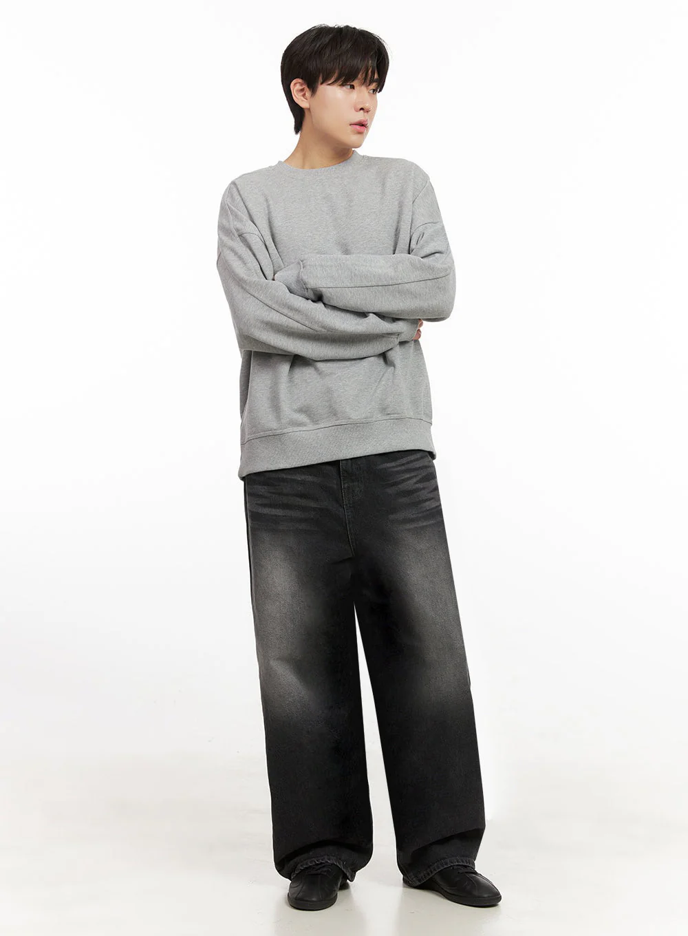 Men's Washed Relaxed-Fit Jeans IJ517 - Image 7
