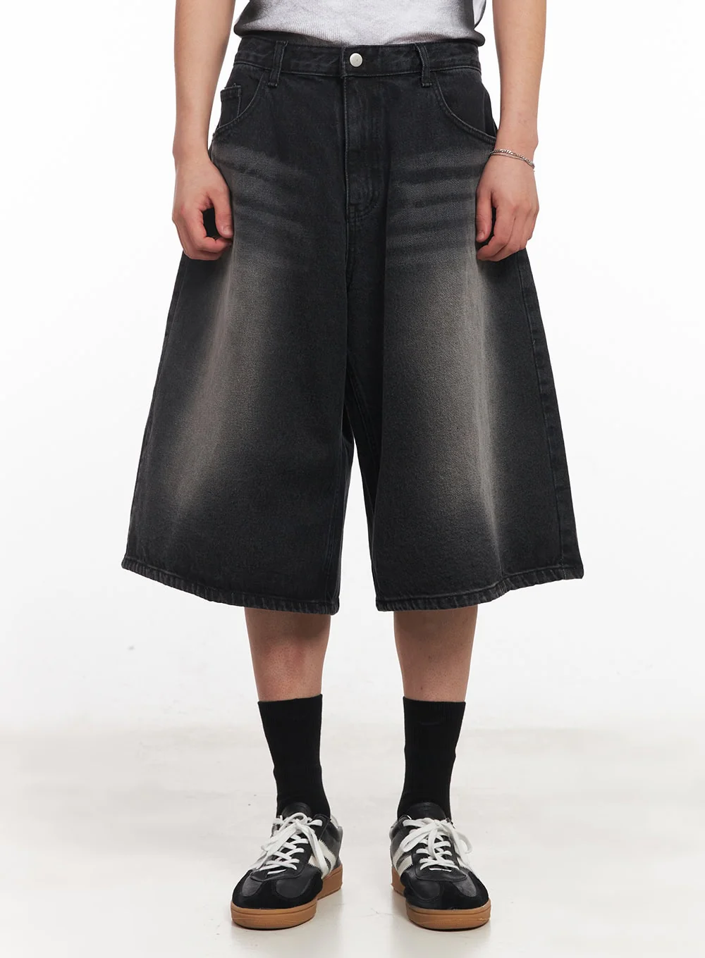 Men's Washed Relaxed-Fit Jorts IY505 - Image 3