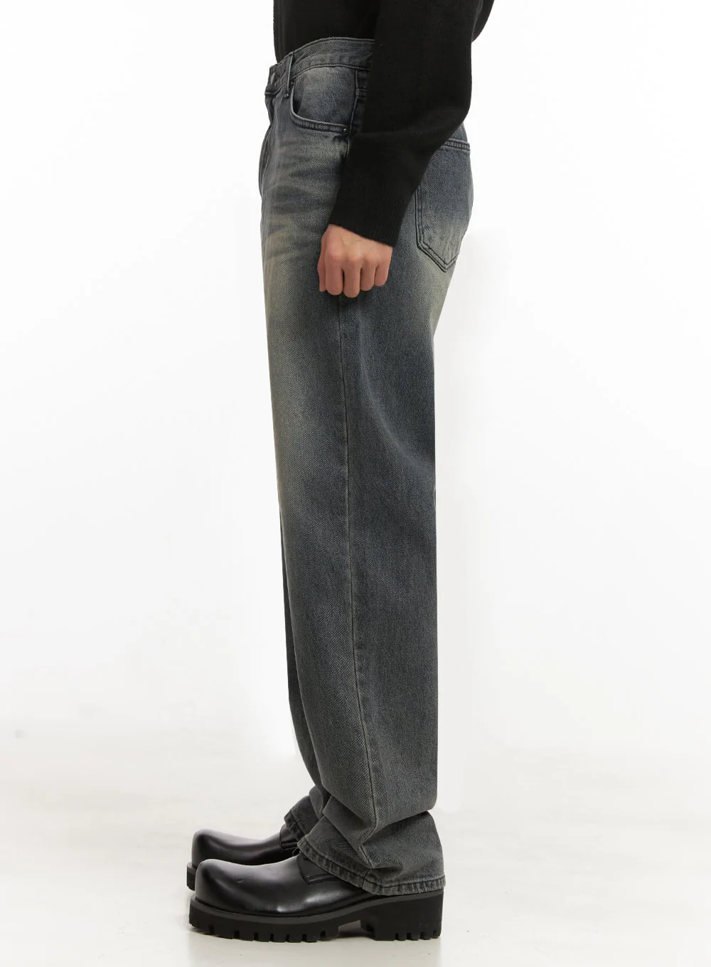 Men's Washed Straight-Leg Denim Jeans ID431 - Image 4