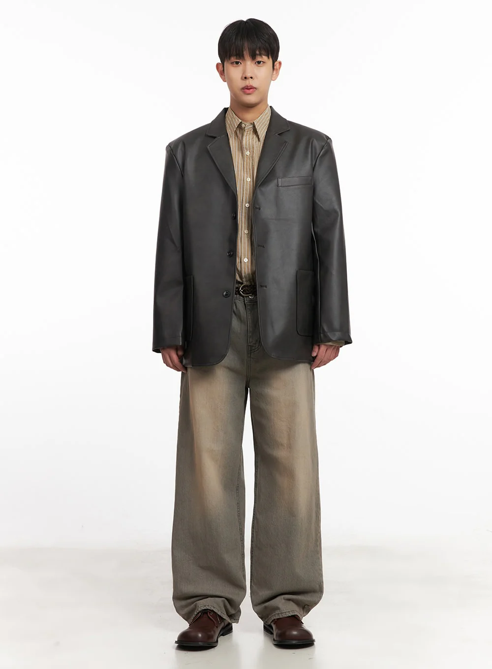 Men's Washed Straight-Leg Jeans IM514 - Image 10