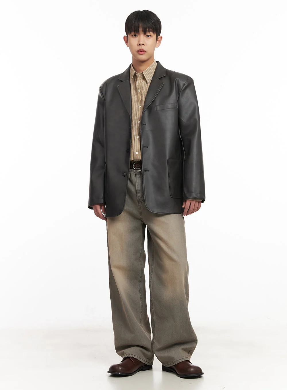 Men's Washed Straight-Leg Jeans IM514 - Image 11