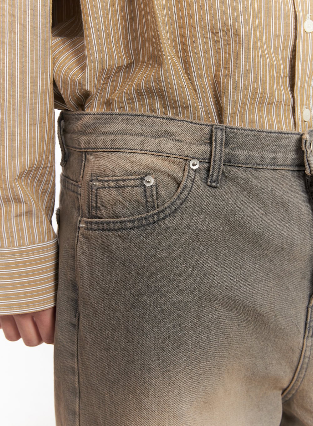 Men's Washed Straight-Leg Jeans IM514 - Image 4