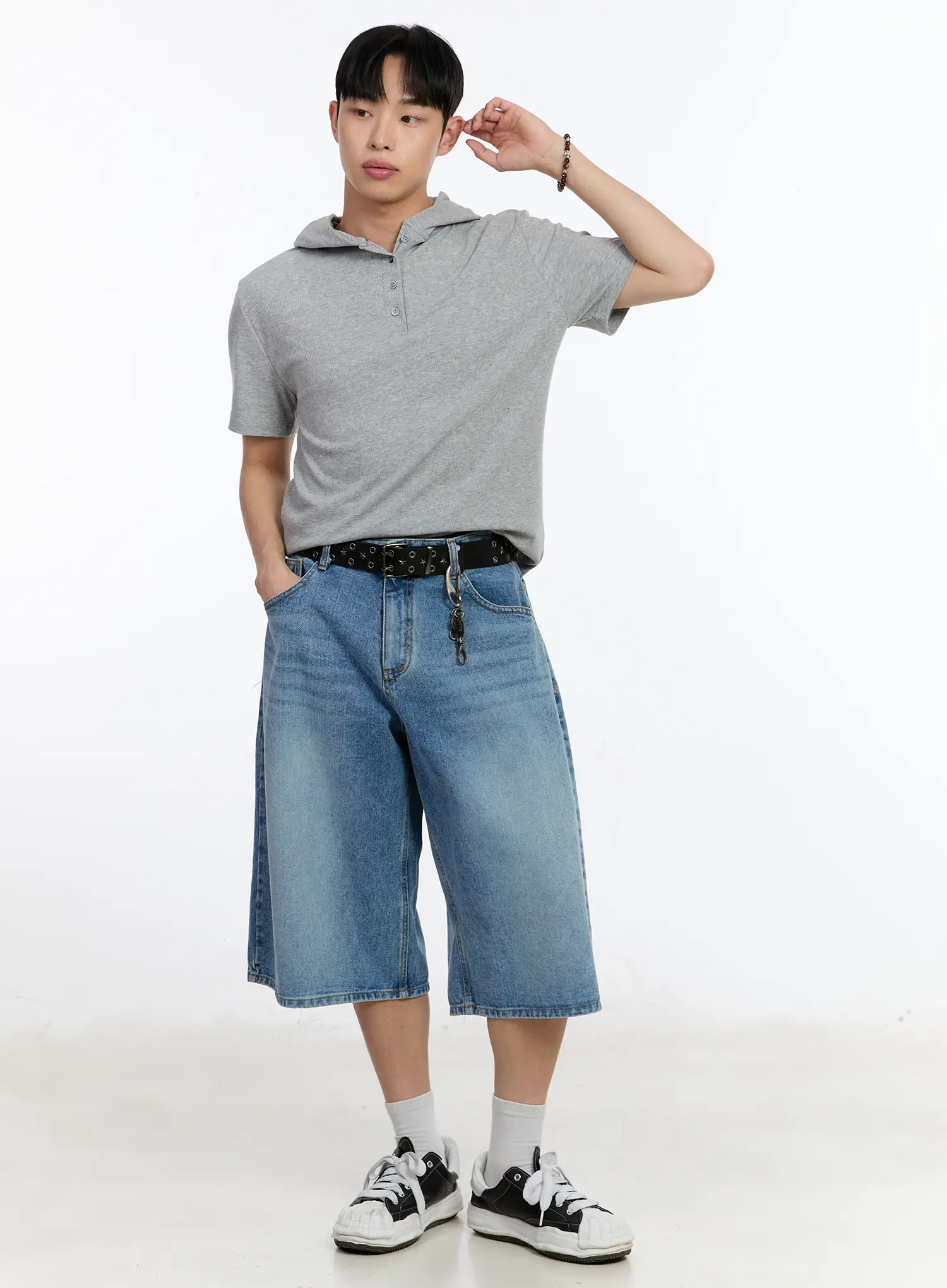Men's Washed Wide-FIt Jorts IA507 - Image 8