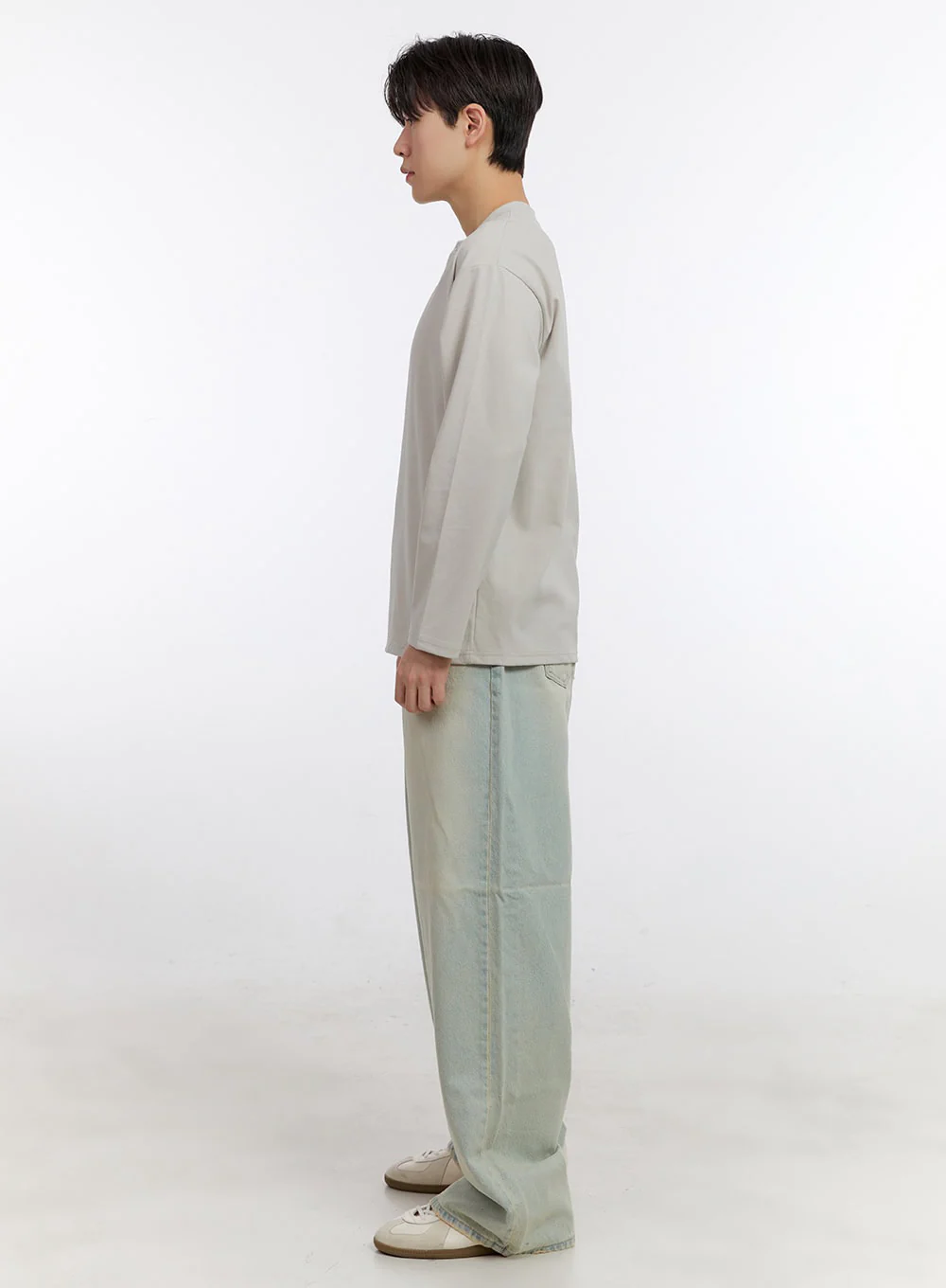 Men's Washed Wide-Leg Jeans IF528 - Image 8