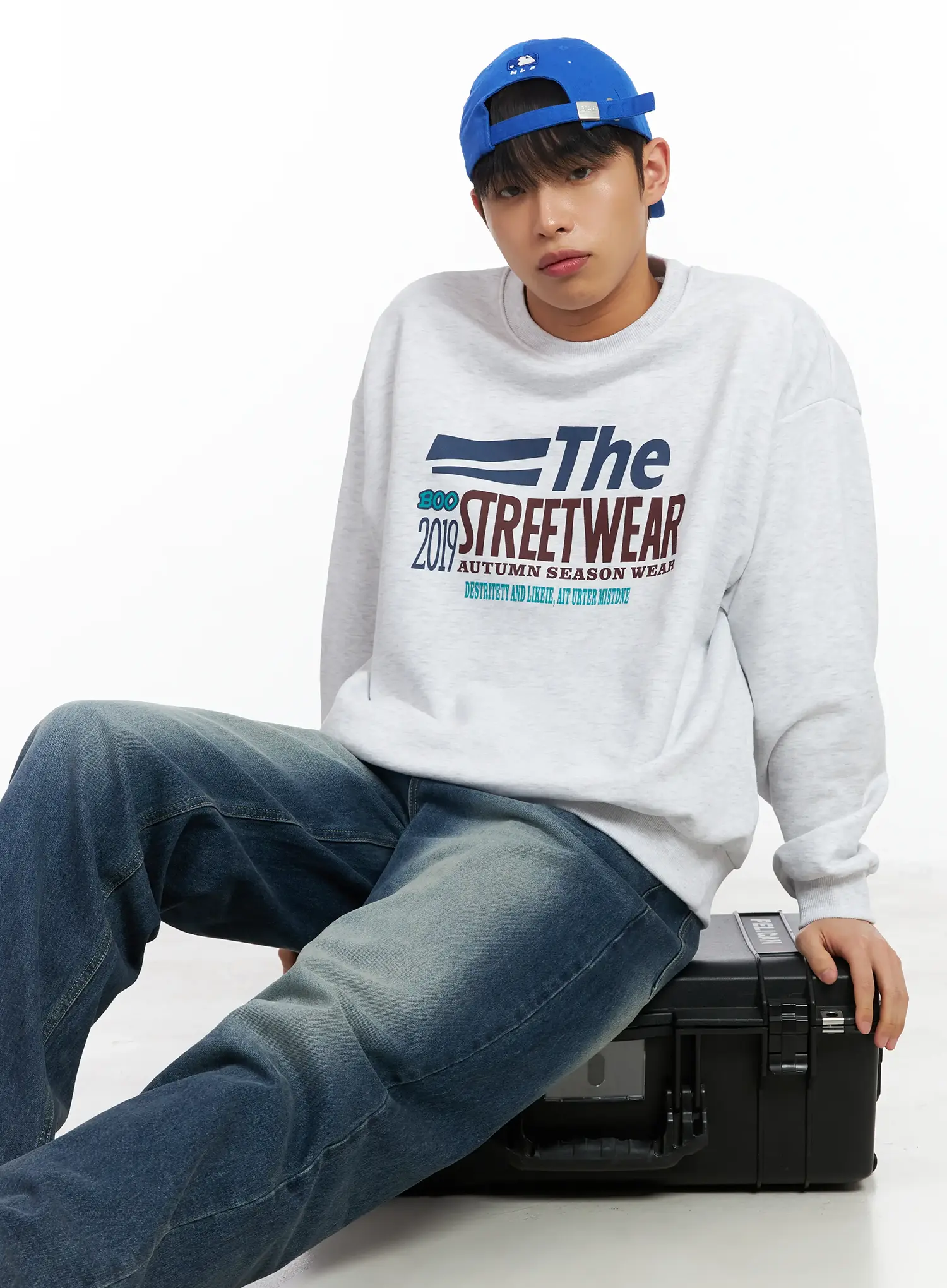 Men's Washed Wide-Leg Jeans IM511 - Image 8