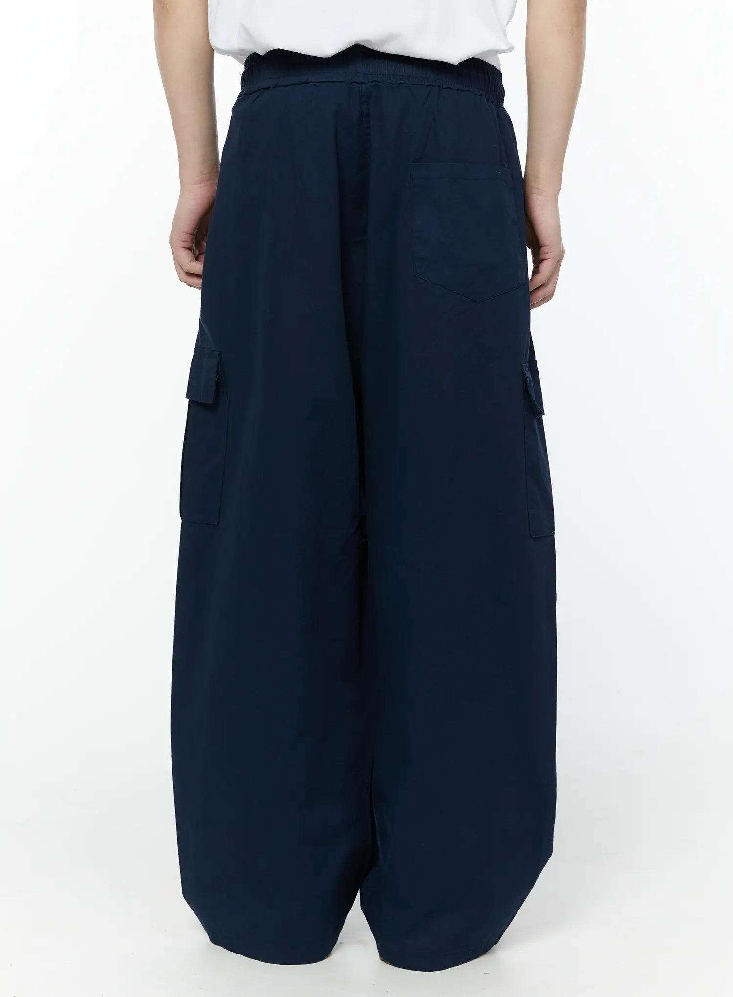 Men's Wide Cargo Pants (Dark Blue) IY506 - Image 3