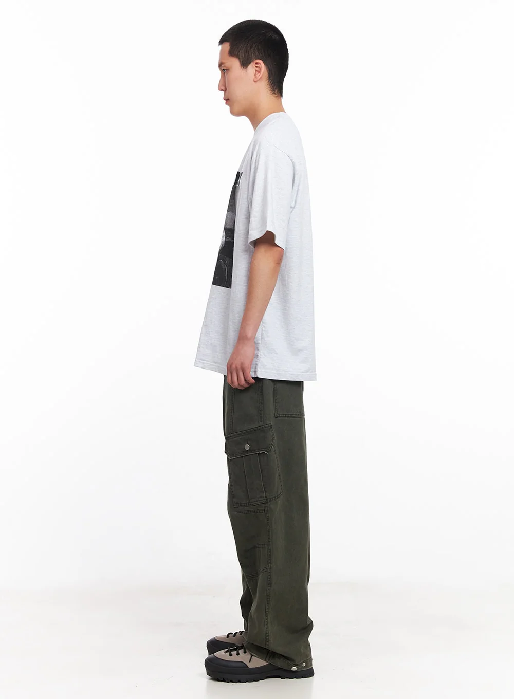 Men's Wide-Fit Cargo Pants IU512 - Image 12