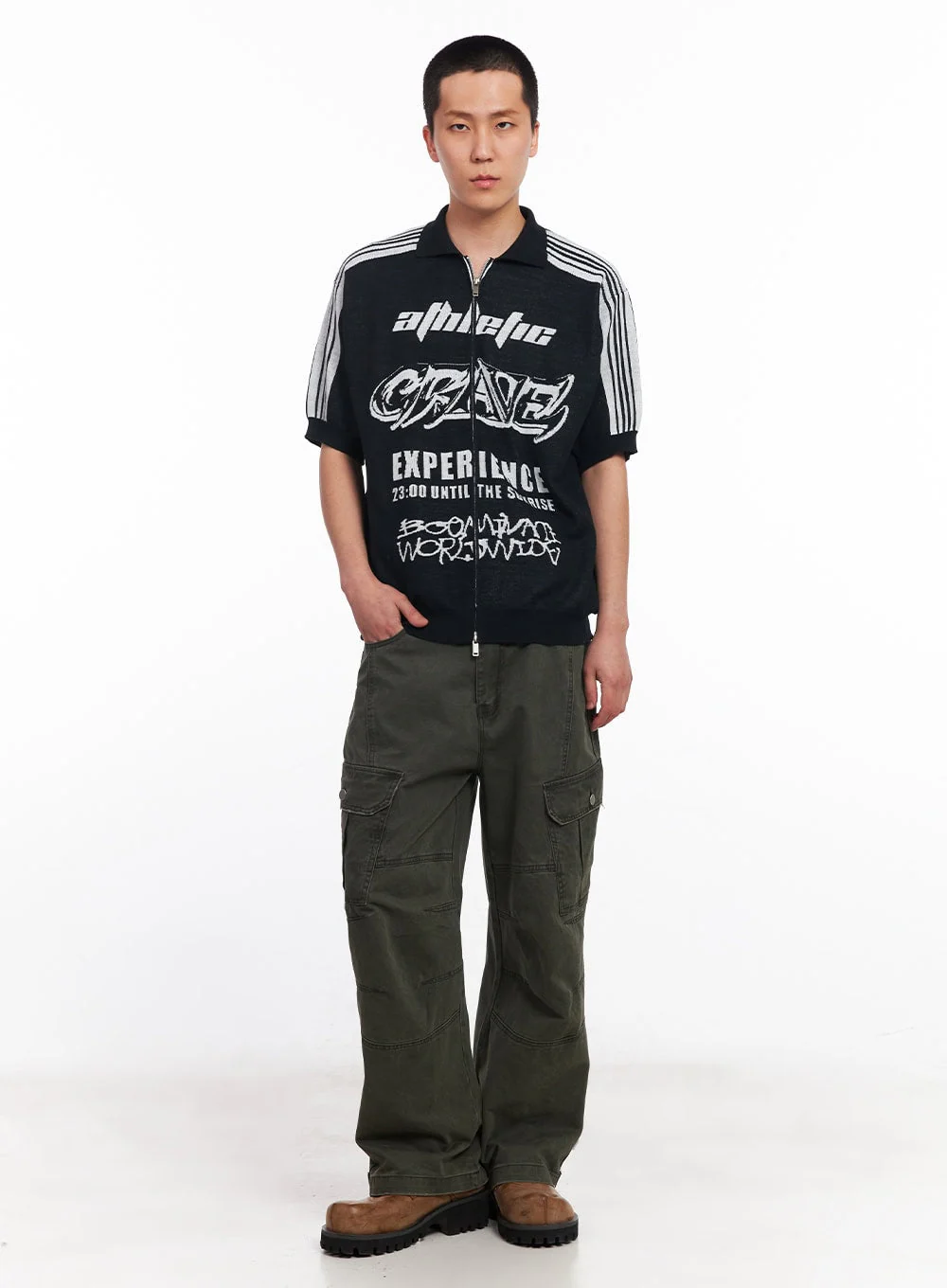 Men's Wide-Fit Cargo Pants IU512 - Image 17