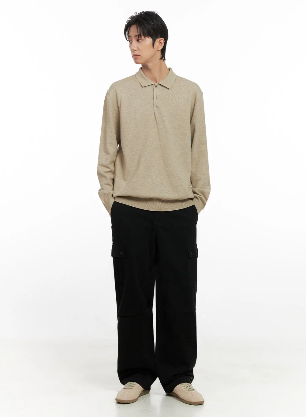 Men's Wide Fit Cargo Pockets Cotton Pants ID413 - Image 6