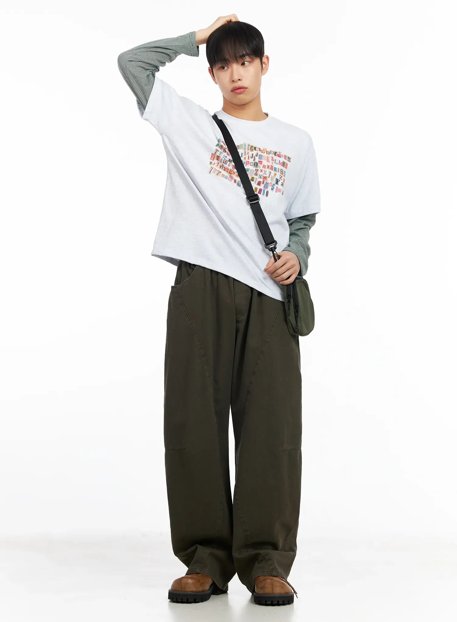Men's Wide-Fit Cotton Pants IM511 - Image 3