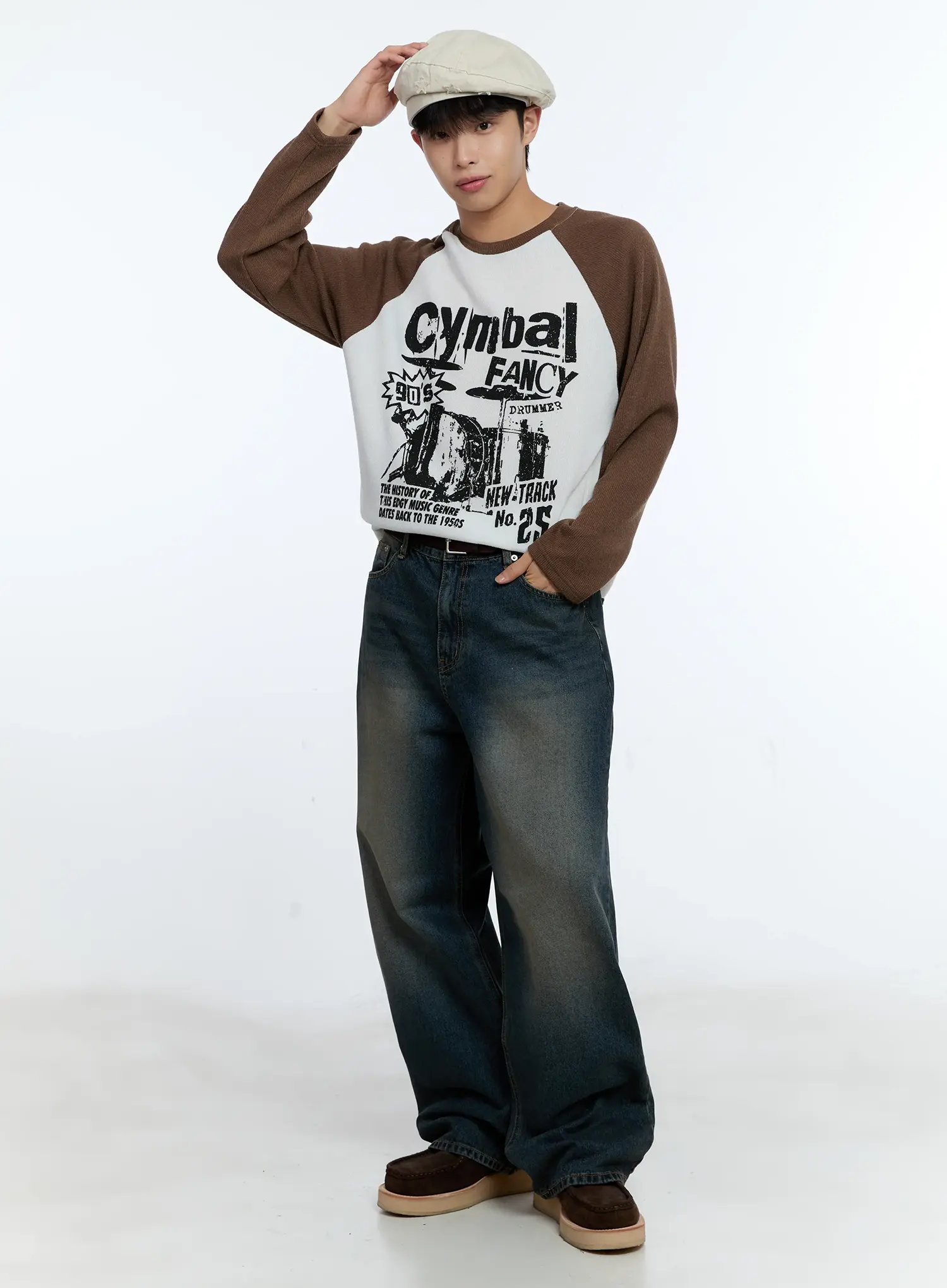 Men's Wide Fit Deep Wash Denim Jeans IG519 - Image 11